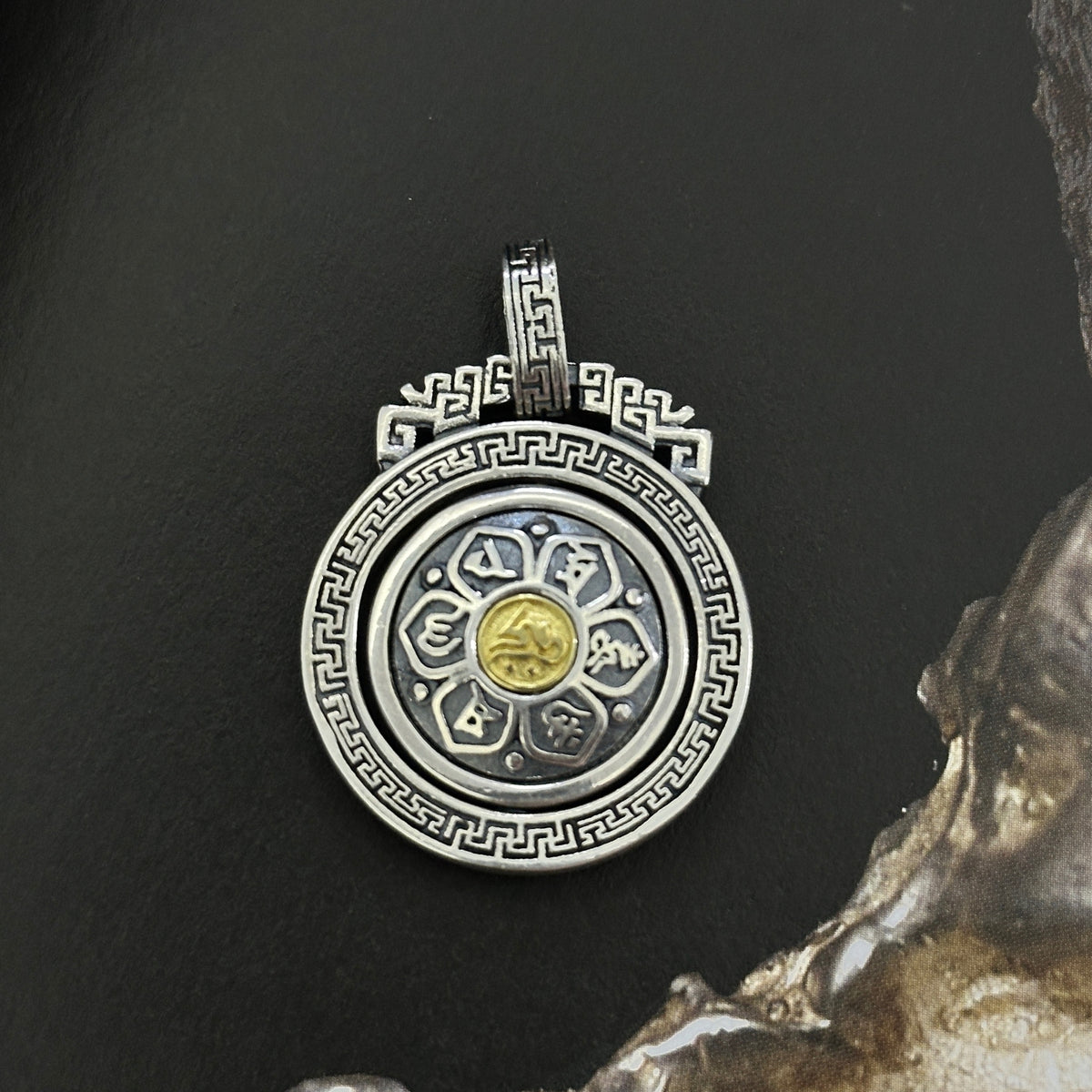 360 Rotating Silver 925 Men's Pendant