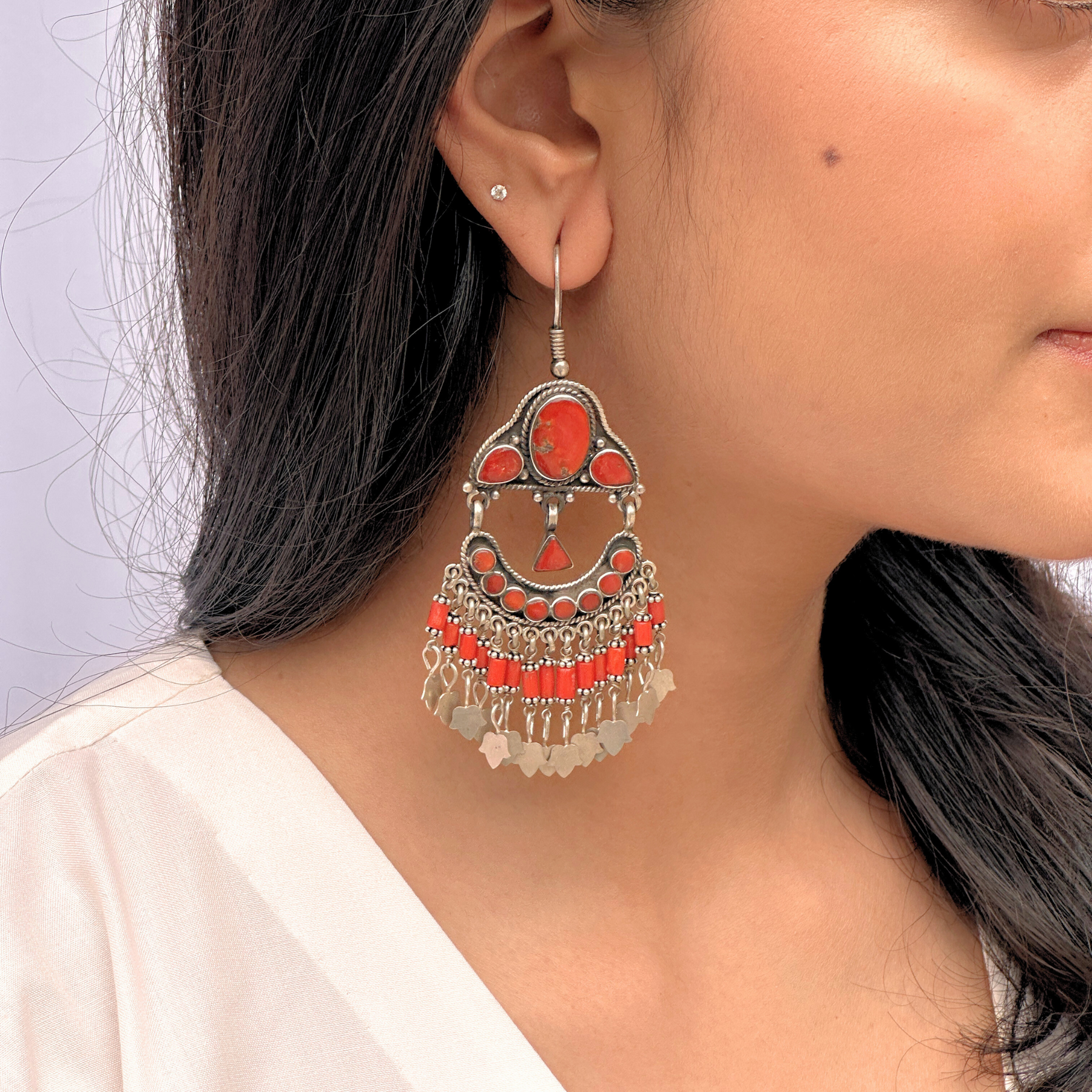 Daivey Traditional Silver 925 Earrings
