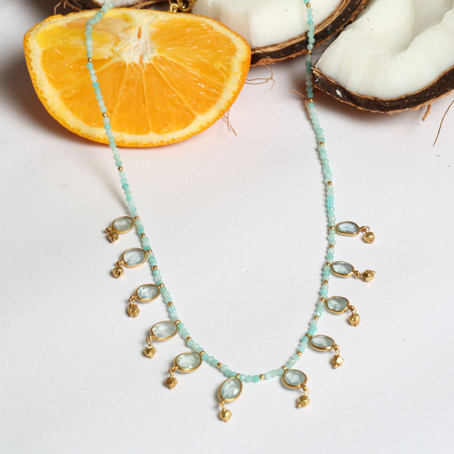 Lizy Colorstone 18K Gold Plated Silver 925 Necklace
