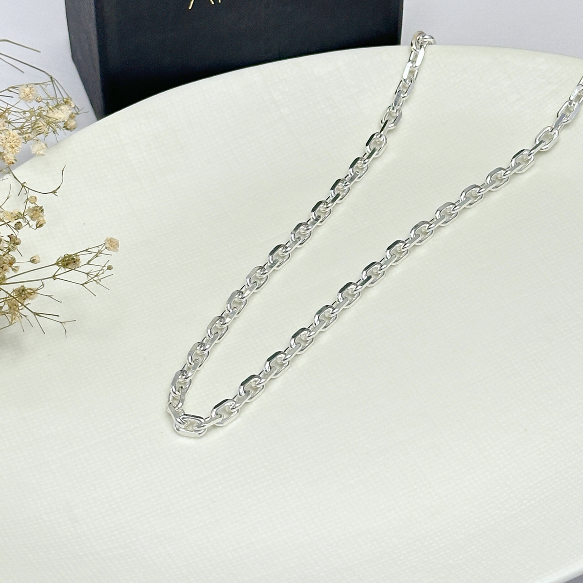 Zachary Silver 925 Men's Link Chain Necklace