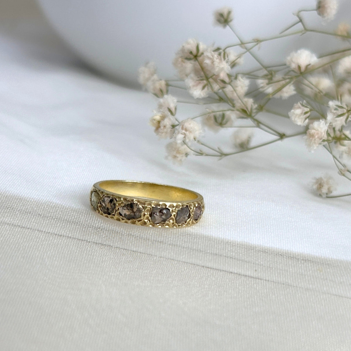 Auriel Diamond Gold Plated Silver 925 Ring