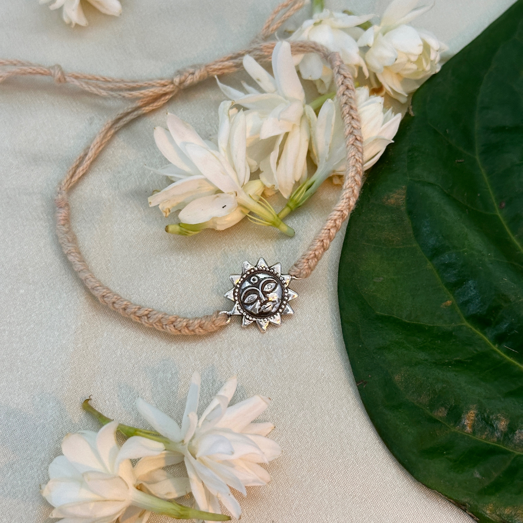 Sun Charm Silver 925 Bracelet Rakhi