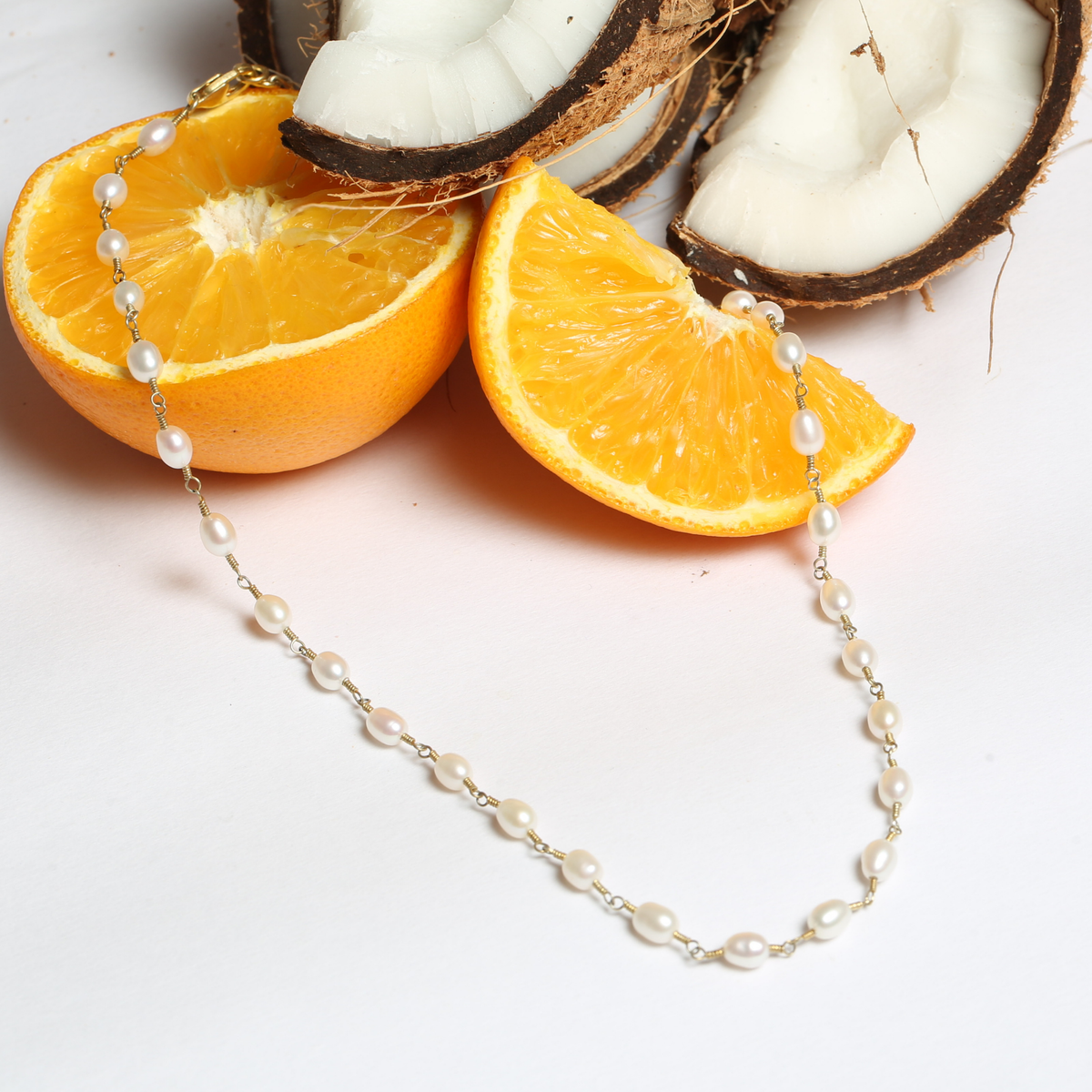 Roil Pearl 18K Gold Plated Silver 925 Necklace