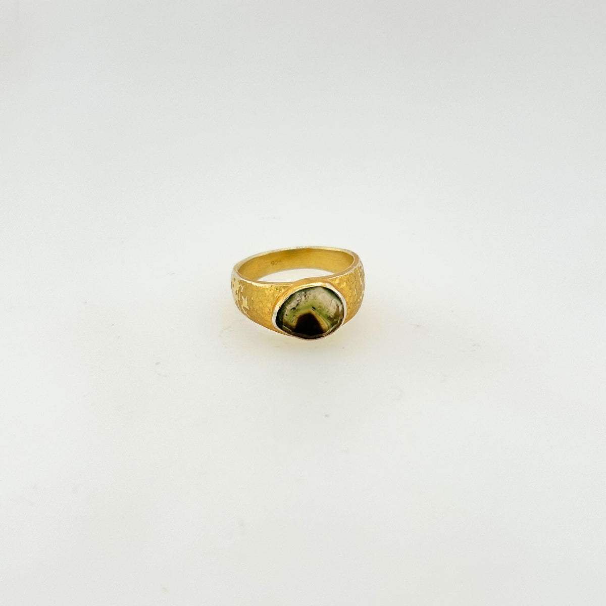 Rhapsody Tourmaline Gold Plated Silver 925 Ring