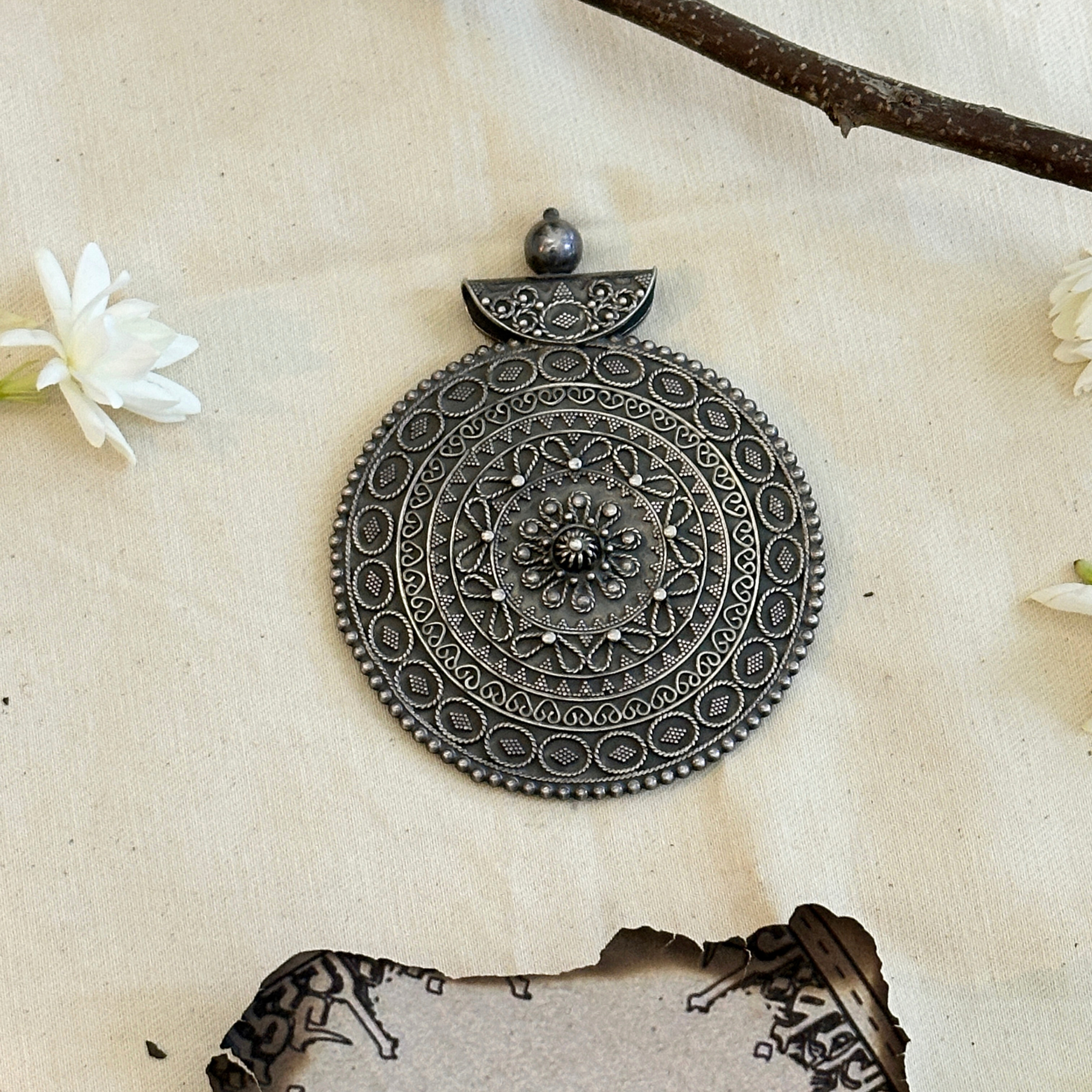 Exceptional sterling silver pendant