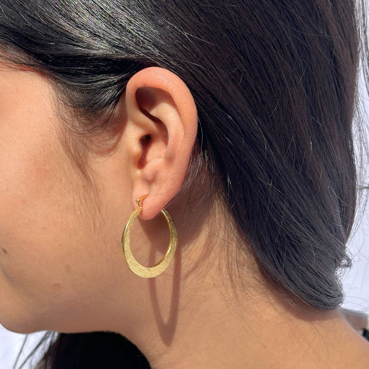 Nori 18k Gold Plated Silver 925 Hoop Earrings