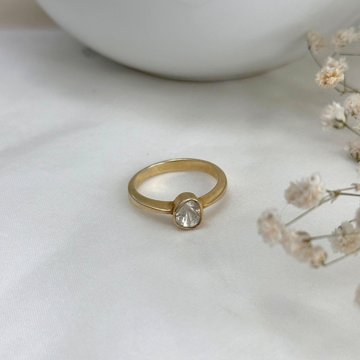 Alina 18K Gold Plated Silver 925 Diamond Ring