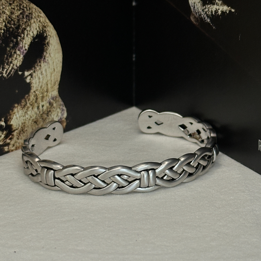 Fin Silver 925 Men's Cuff Bracelet