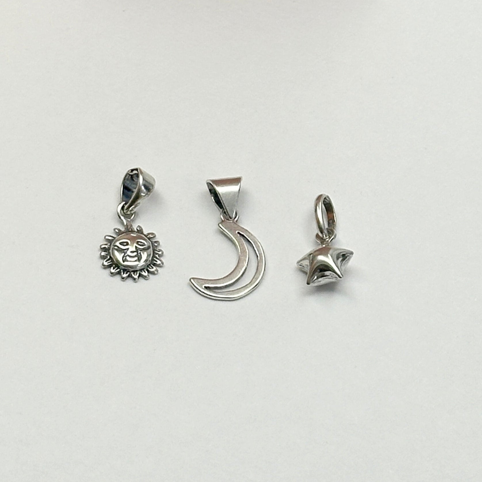 Celestial Set of 3 Silver 925 Kids Pendants