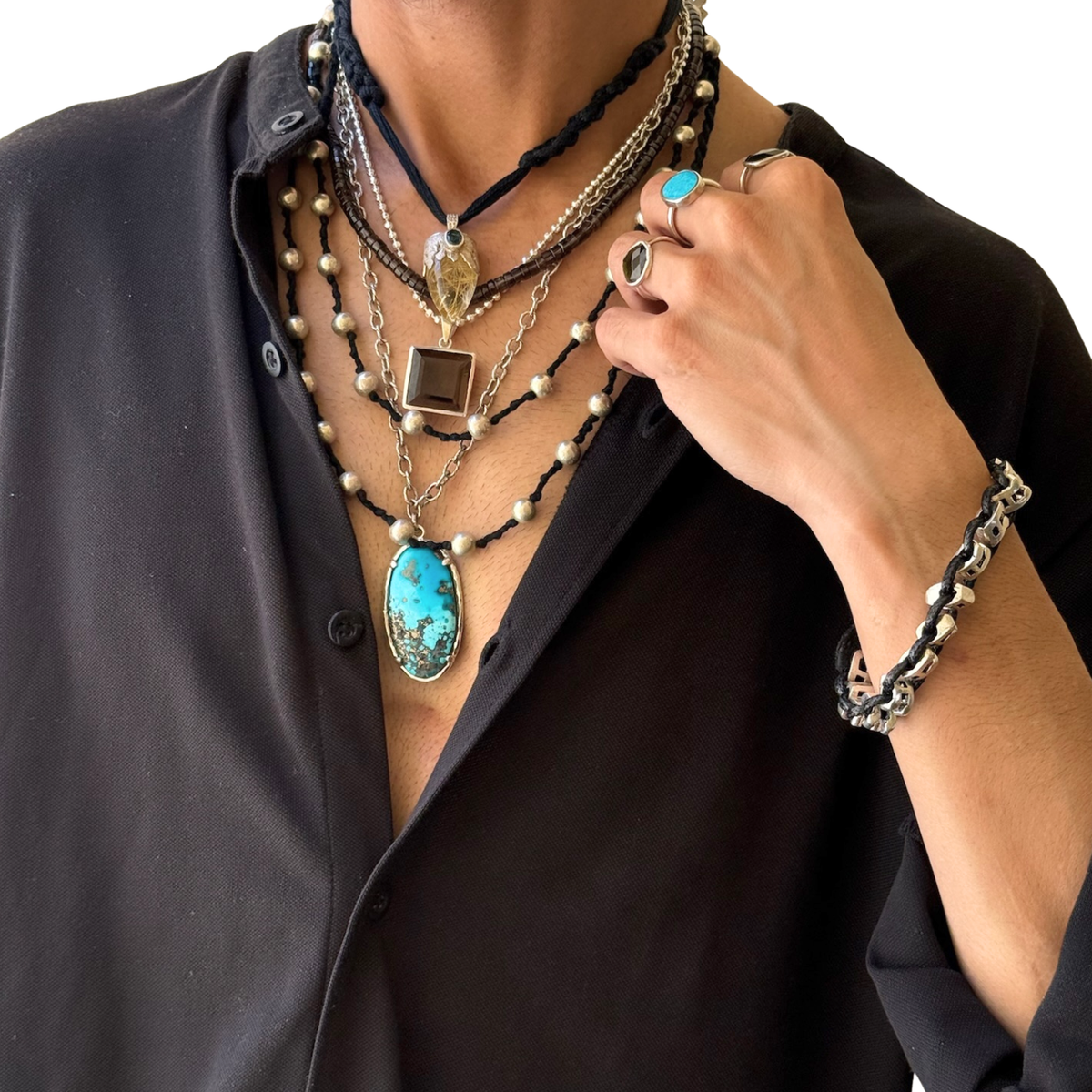 Kenzo Smokey Quartz Silver 925 Pendant