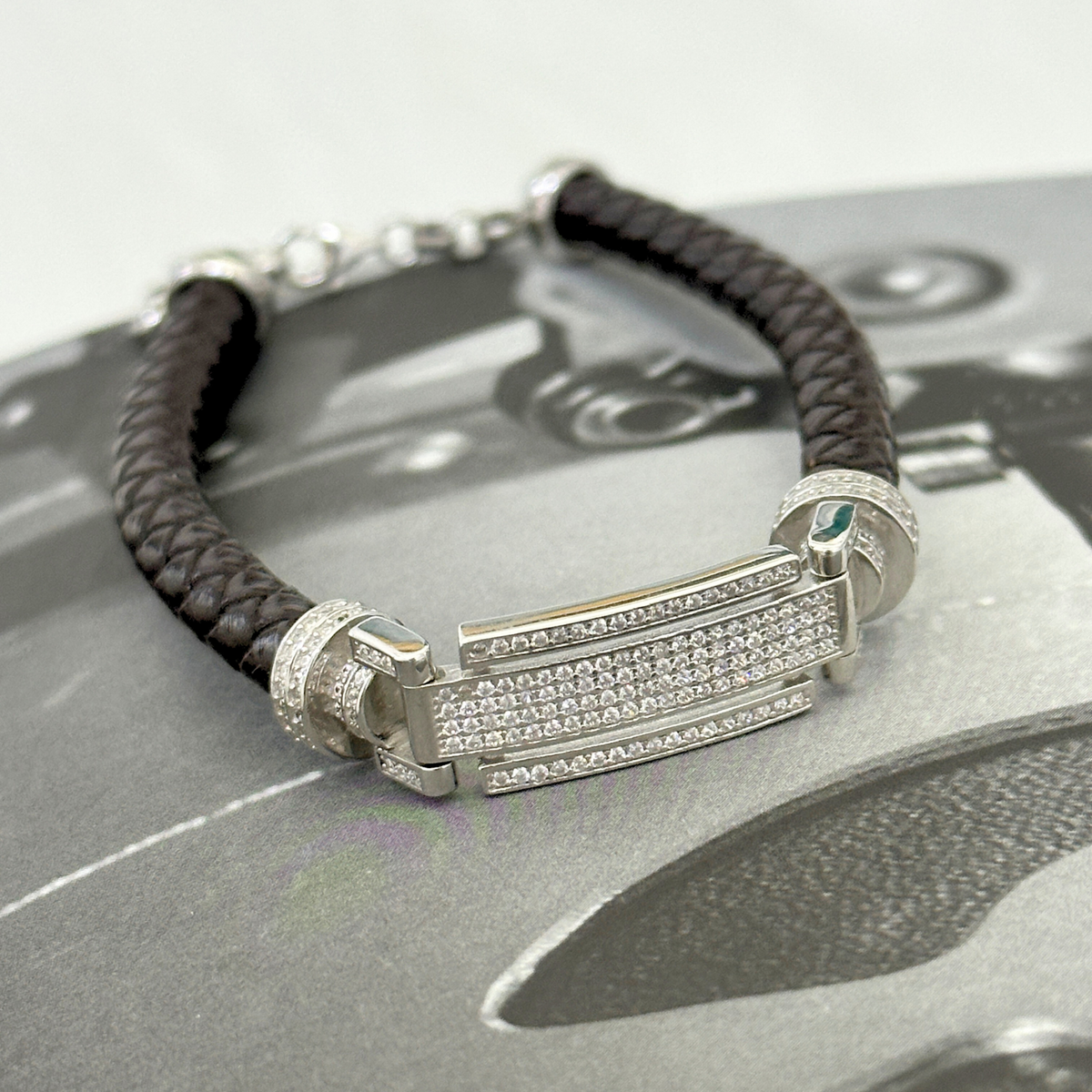 Rein Men's Zircon Silver 925 Bracelet