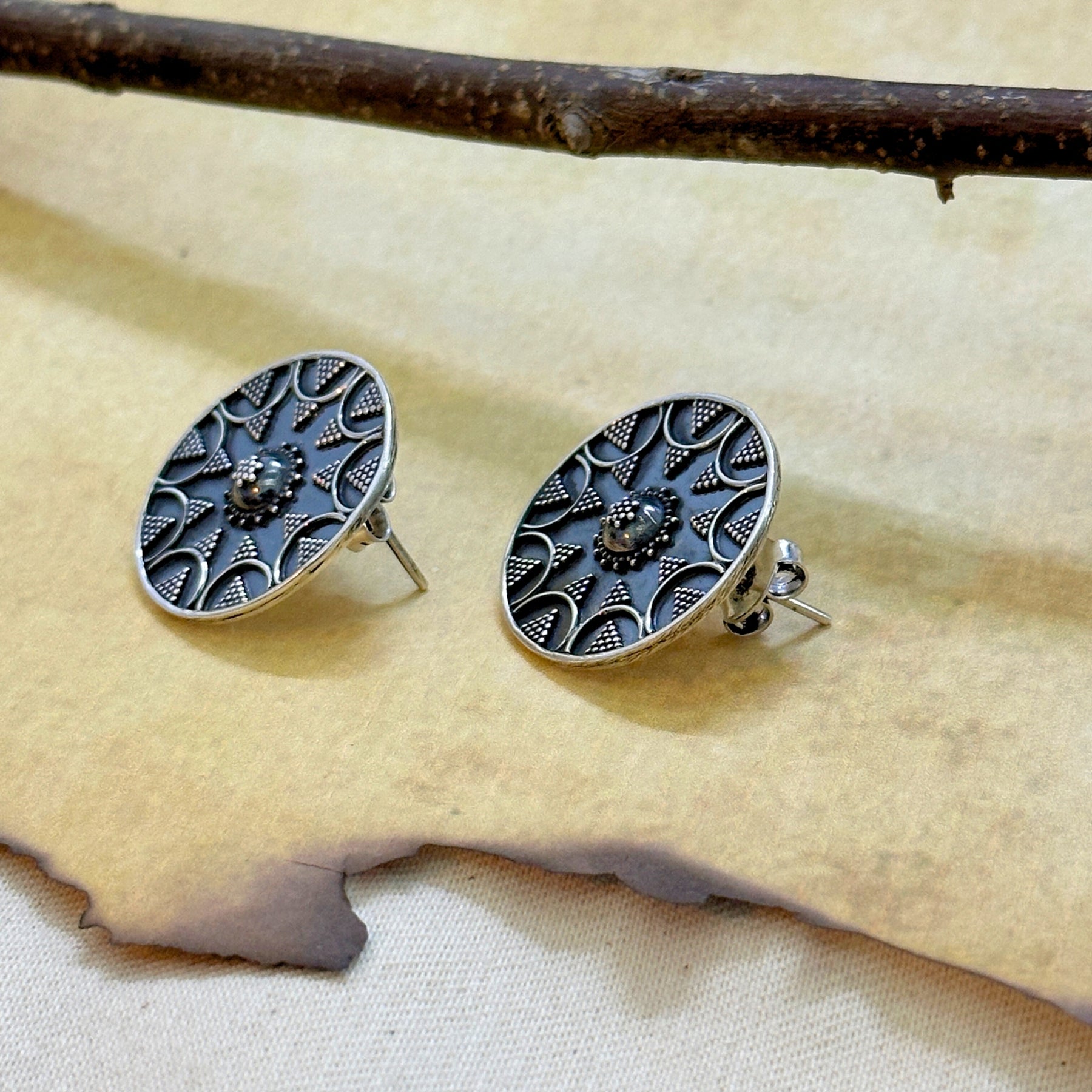 Ekada Traditional Silver 925 Earrings