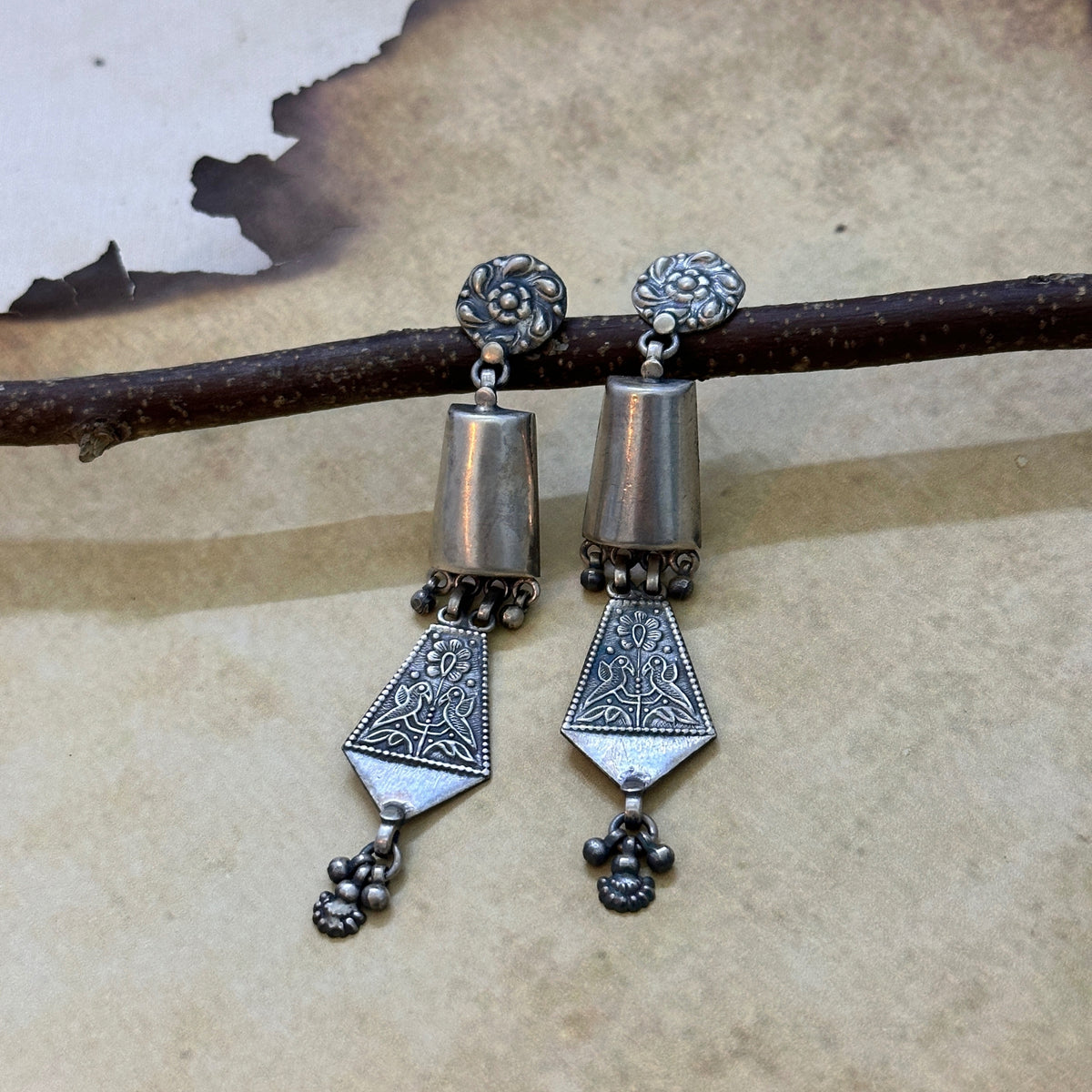 Tayyari Traditional Silver 925 Earrings