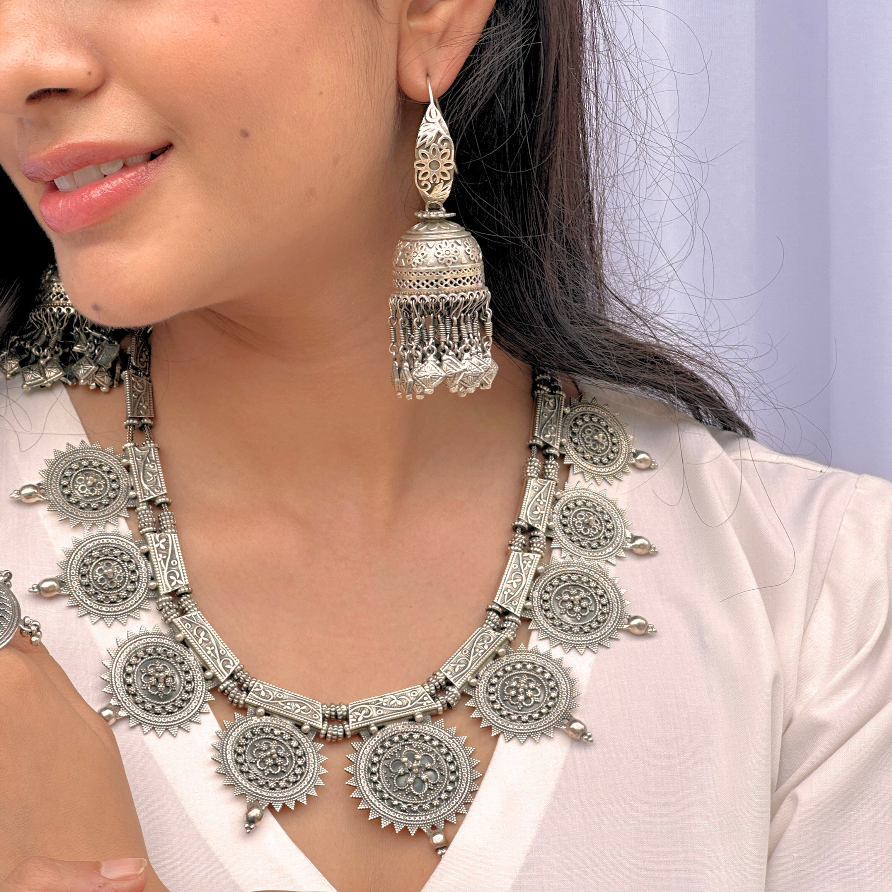Dariya Traditional Silver 925 Earrings