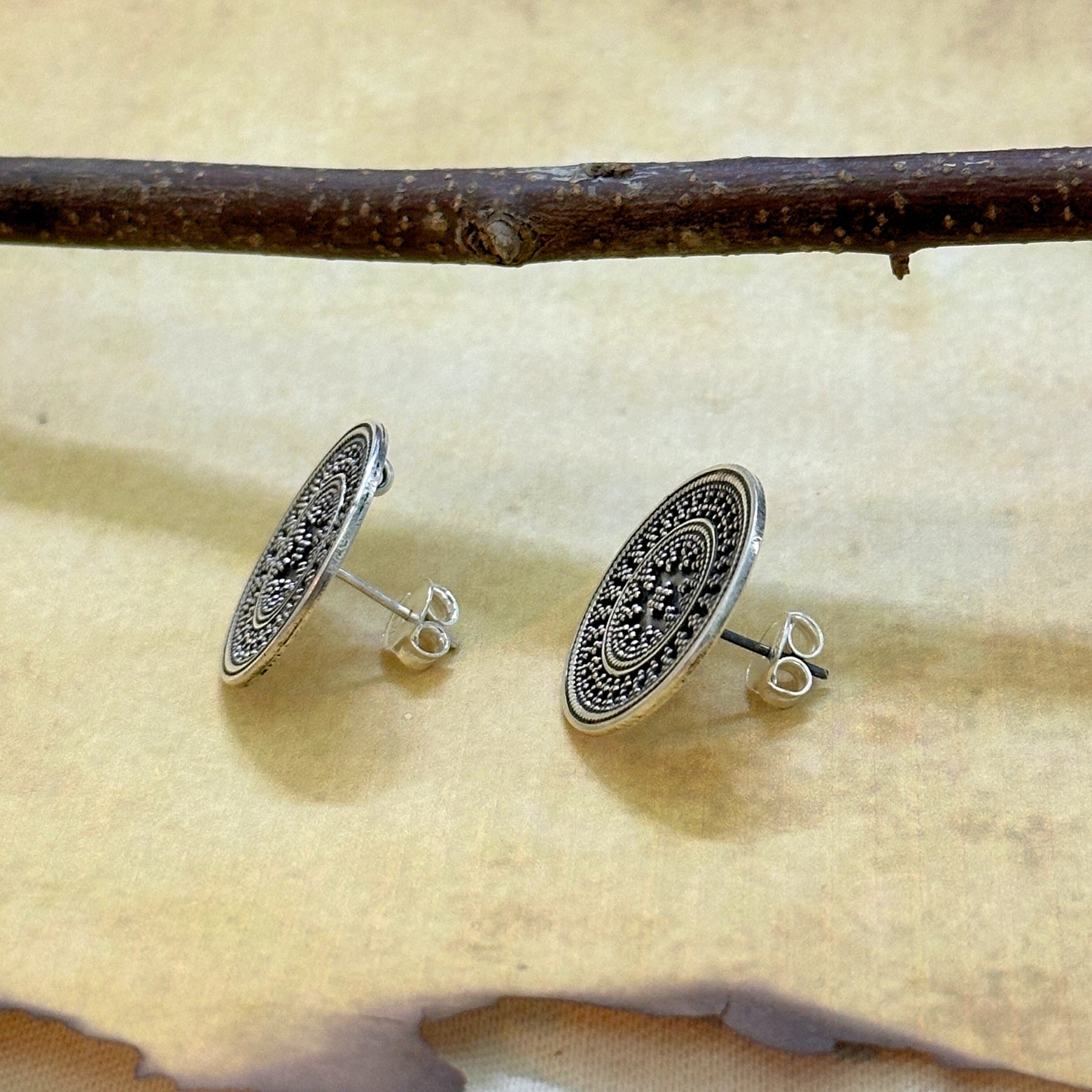 Edhas Traditional Silver 925 Earrings