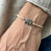 Elephant Silver Bracelet Rakhi