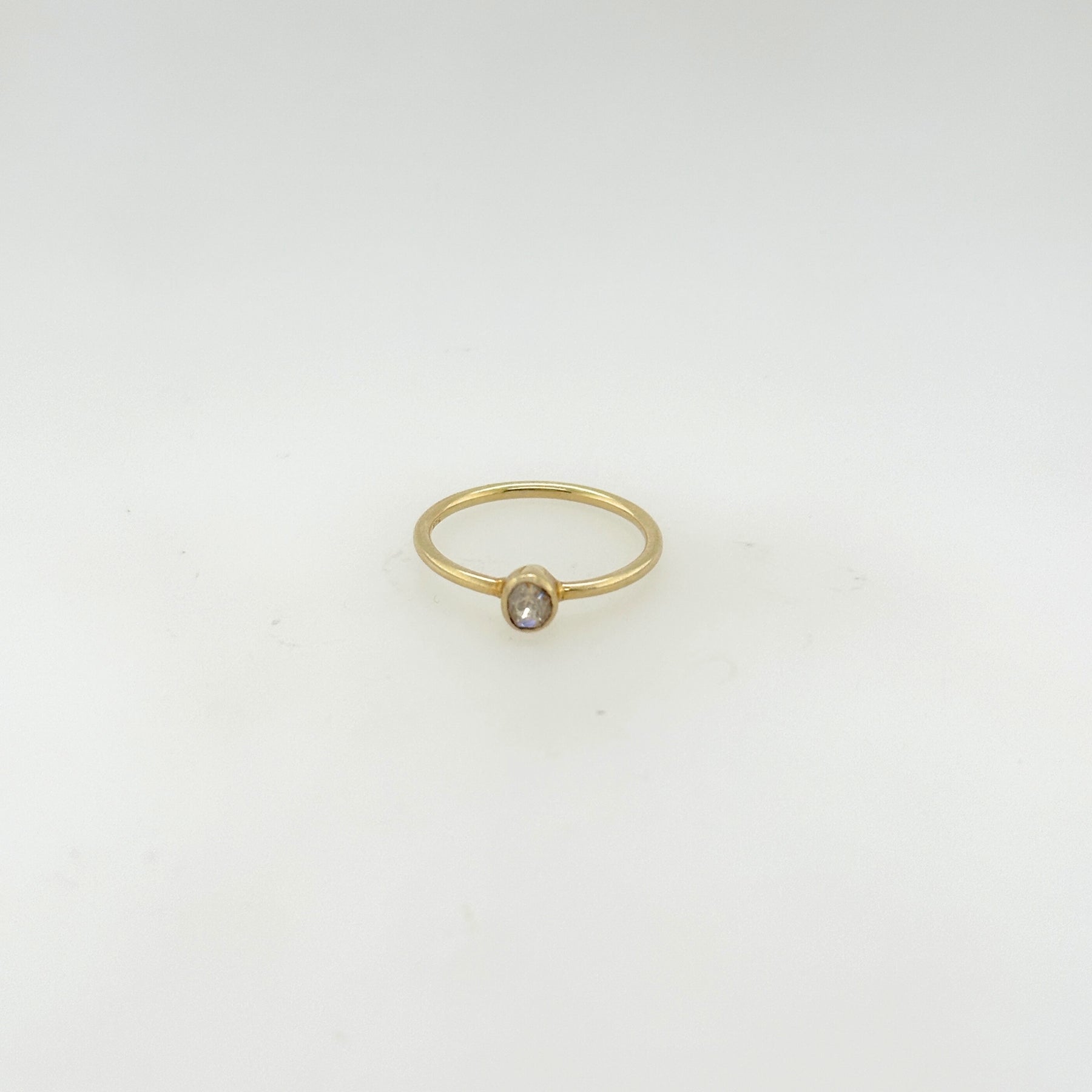 Salem Diamond Gold Plated Silver 925 Ring
