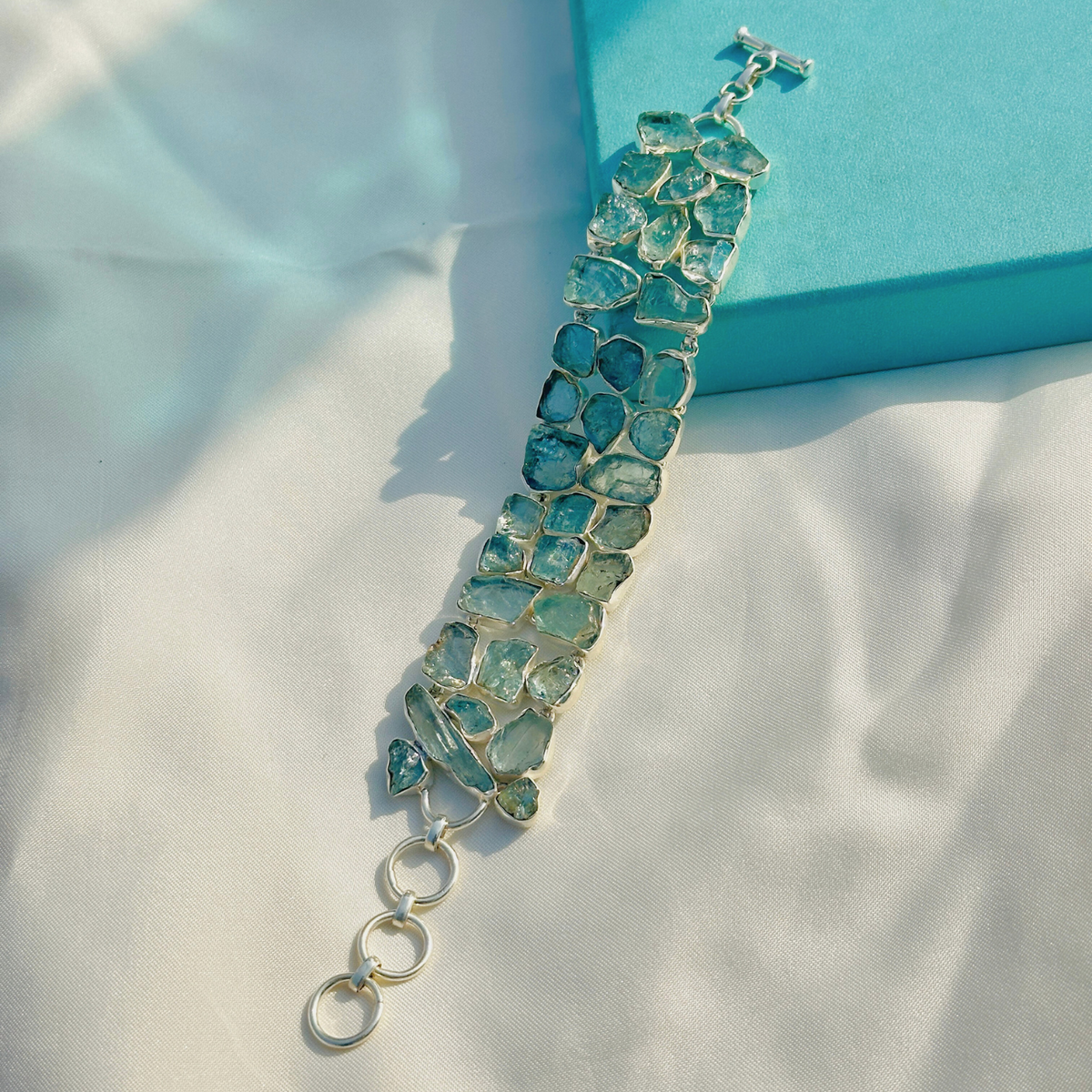 Julie Aquamarine Silver 925 Bracelet