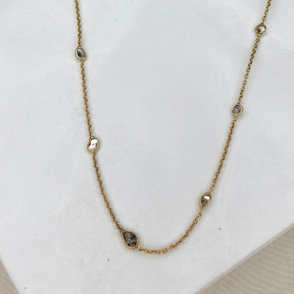 Glint Diamond Gold Plated Silver 925 Necklace