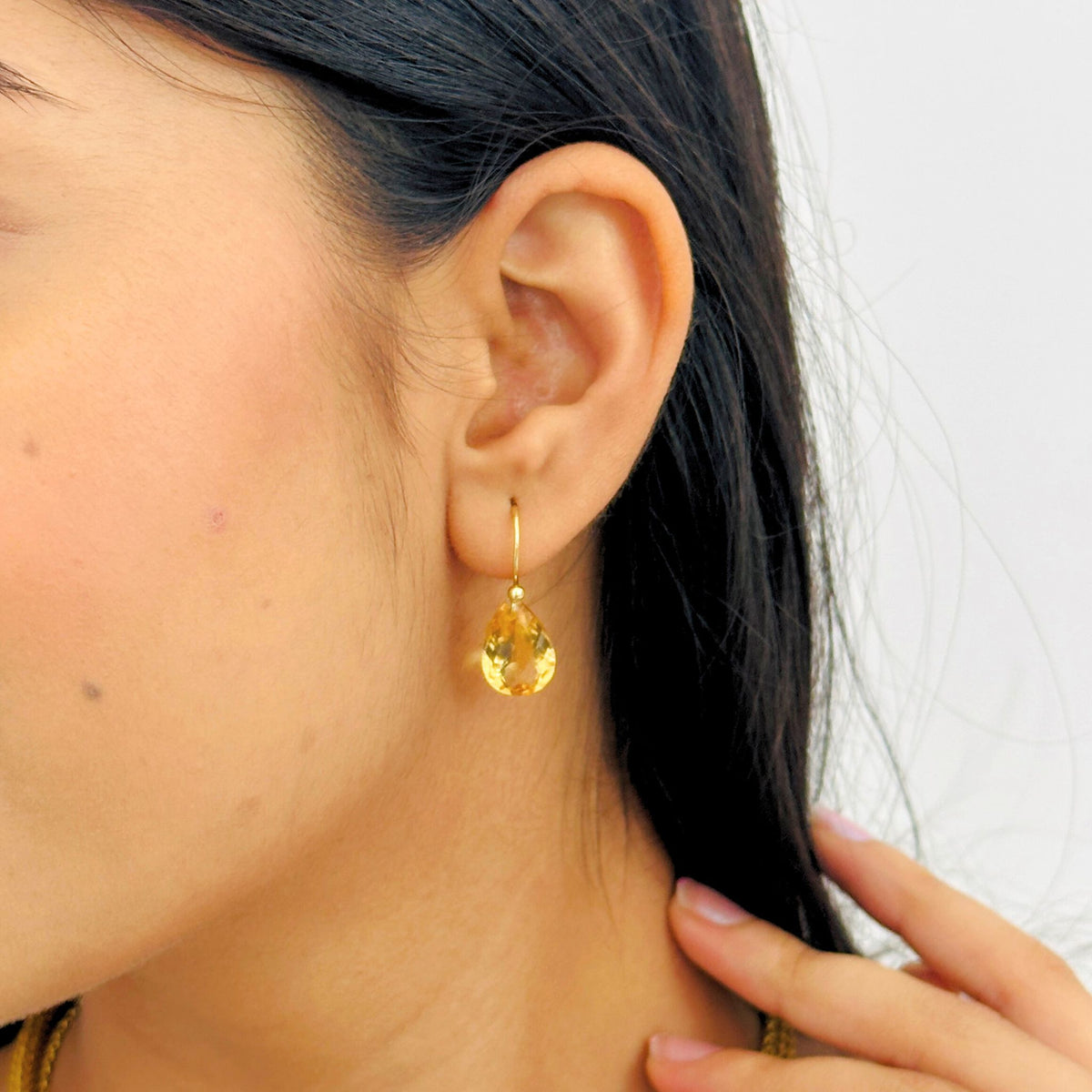 Kirri Citrine 18K Gold Plated Silver 925 Earrings