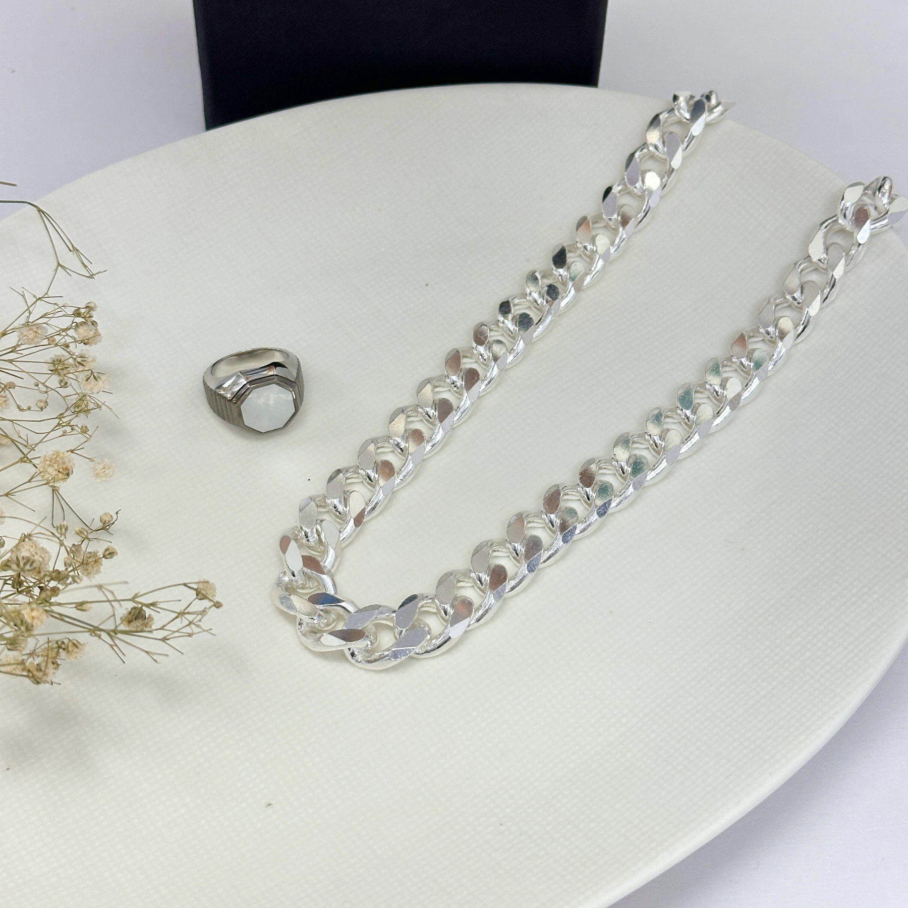 Keith Cuban Silver 925 Men's Chain Necklace