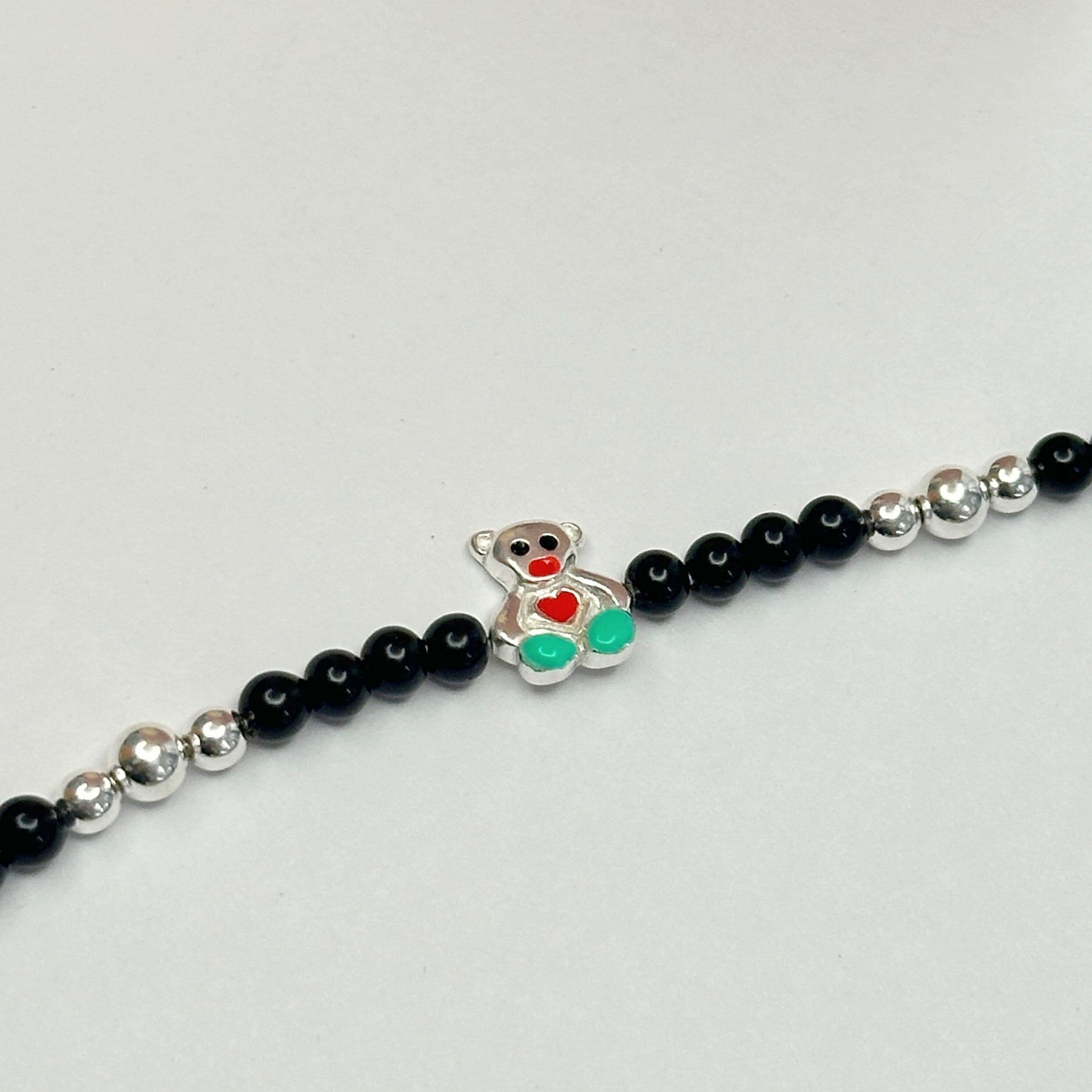 Teddy Silver 925 Kids Nazar Bracelet