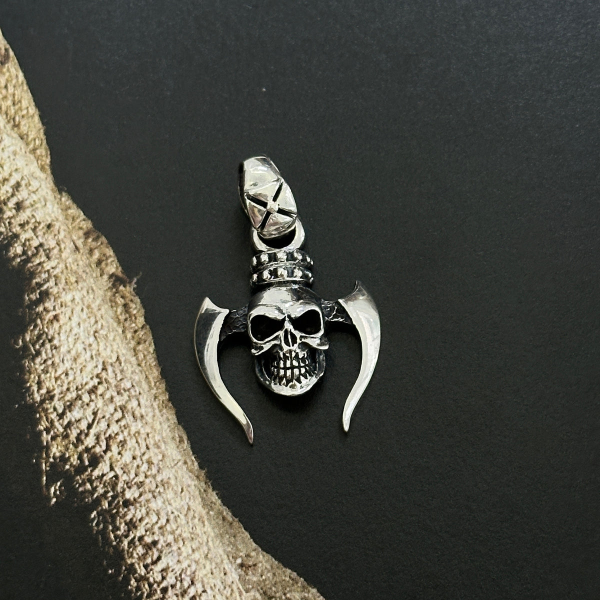 Skull design Silver 925 Men's Pendant