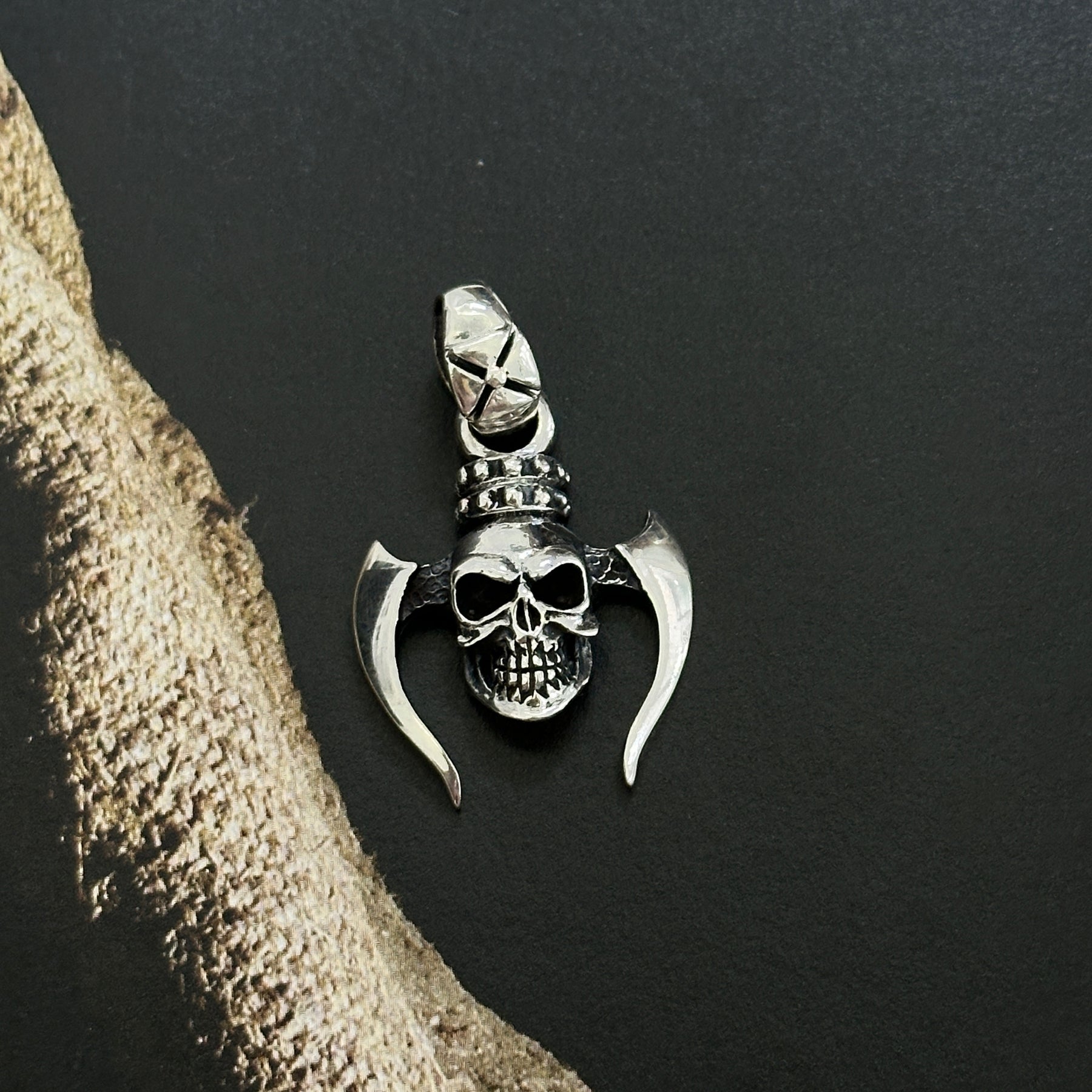 Skull design Silver 925 Men's Pendant