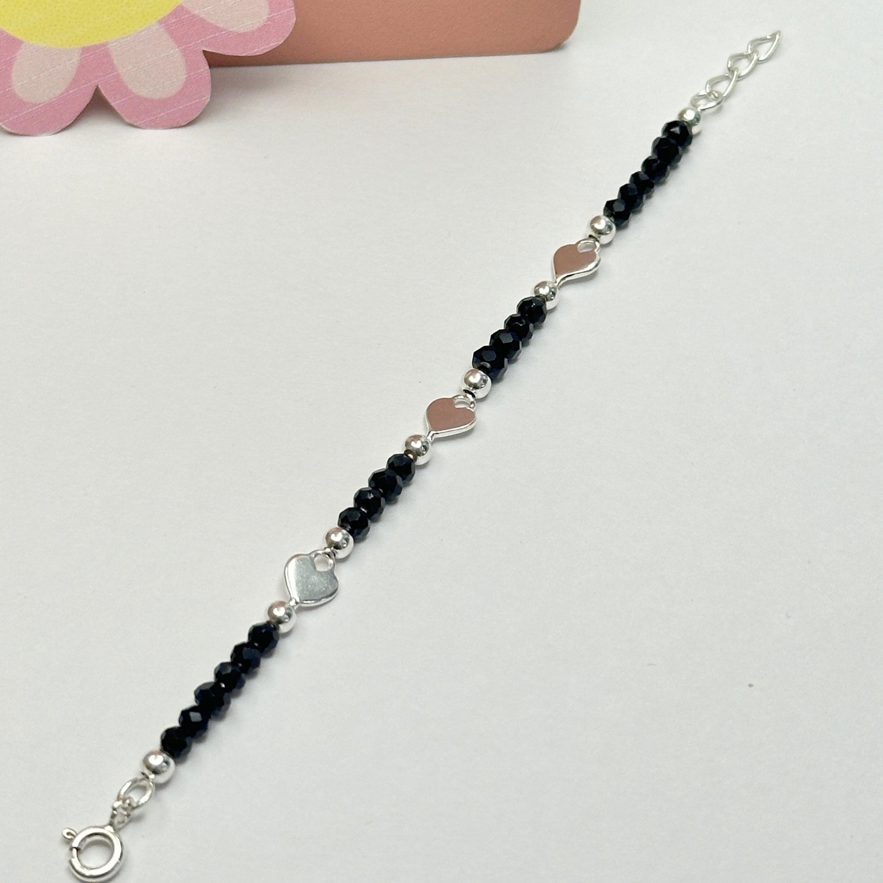 Little Hearts Silver 925 Kids Nazar Bracelet
