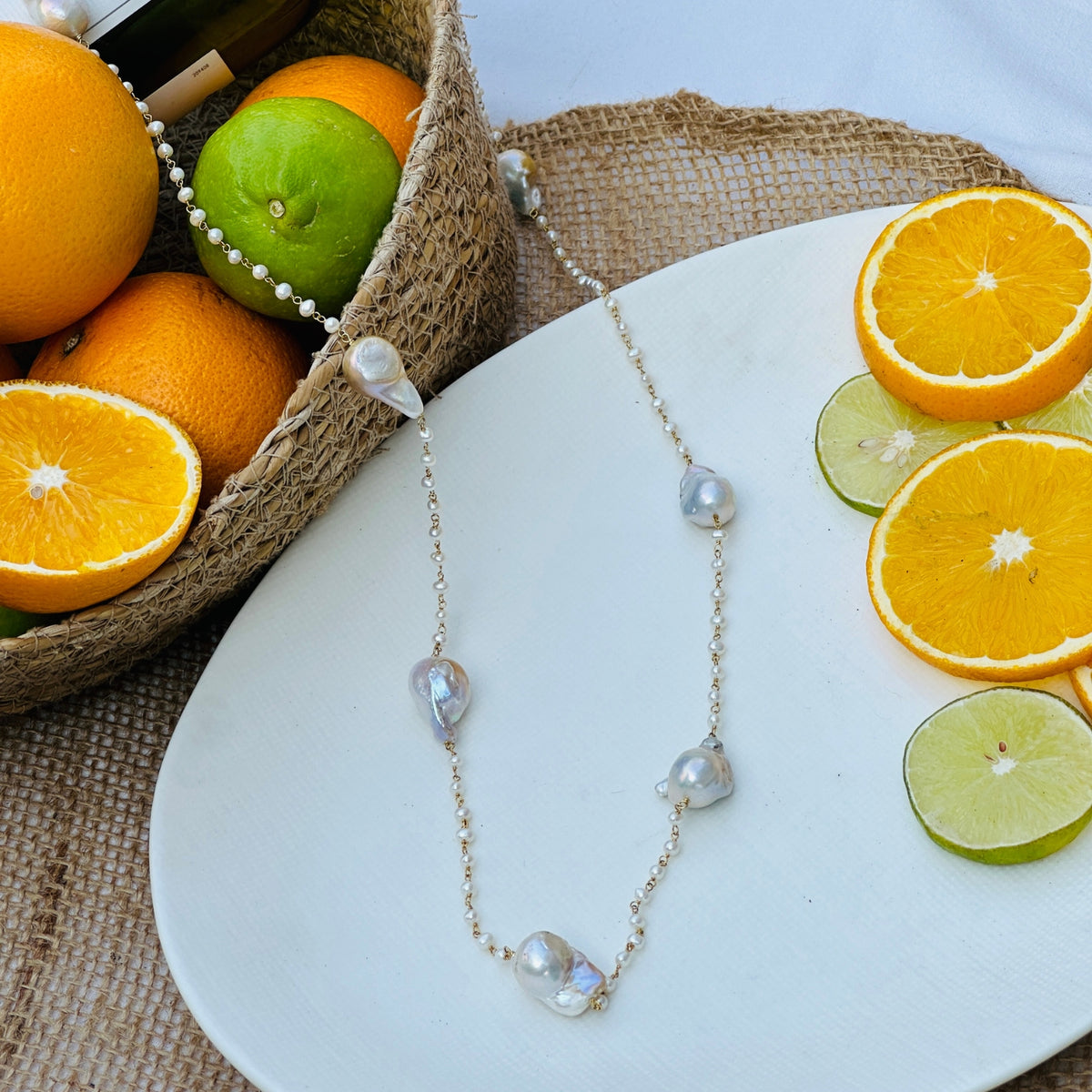 Rosie Pearl 18K Gold Plated Silver 925 Necklace