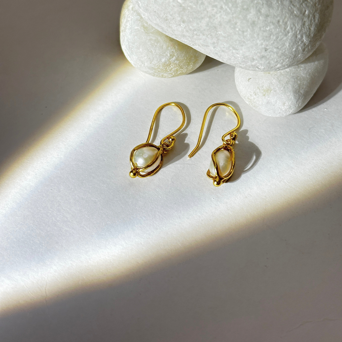 Yera Pearl 18k Gold Plated Silver 925 Earrings