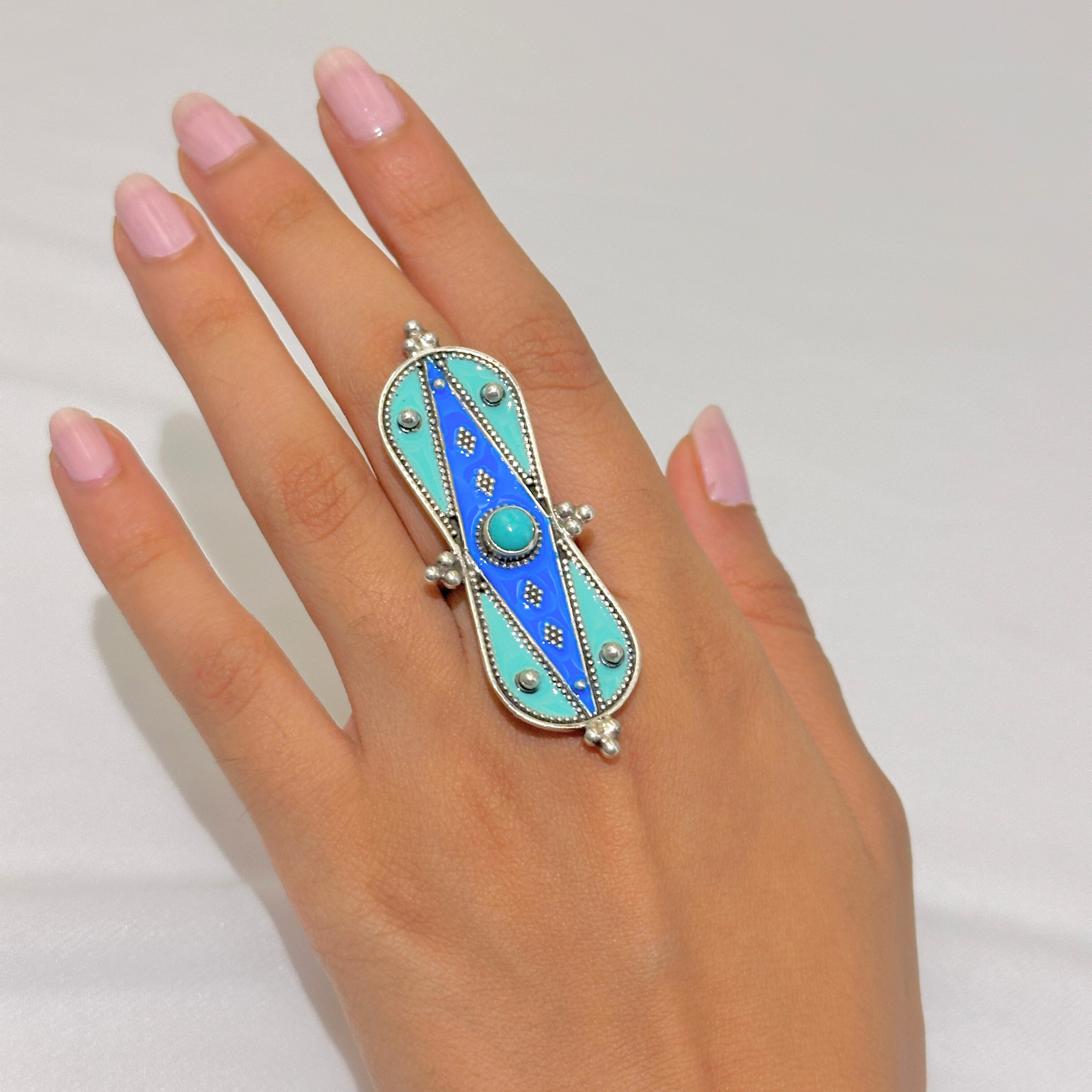 Mishka Enamel Silver 925 Ring