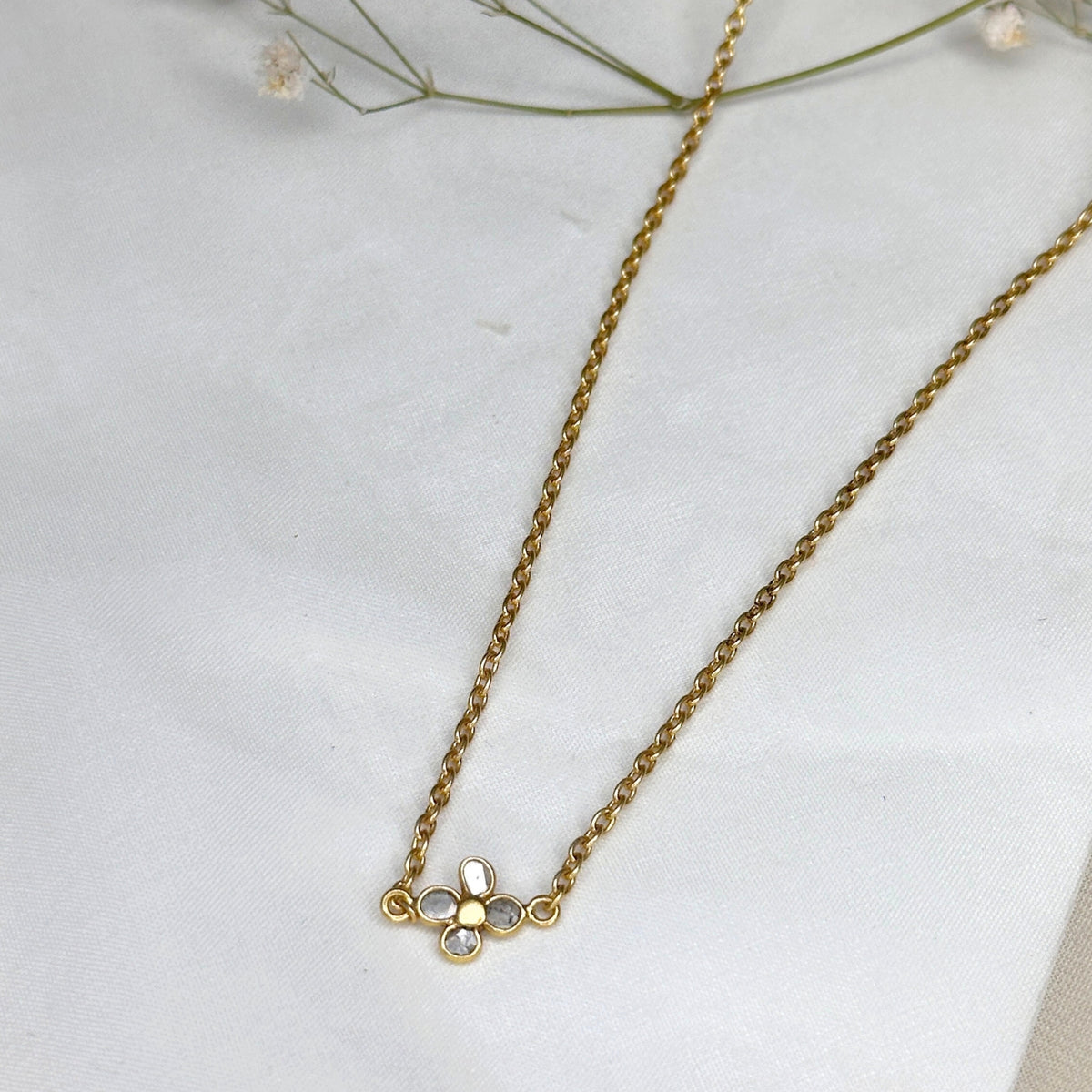 Elara Diamond Gold Plated Silver 925 Necklace