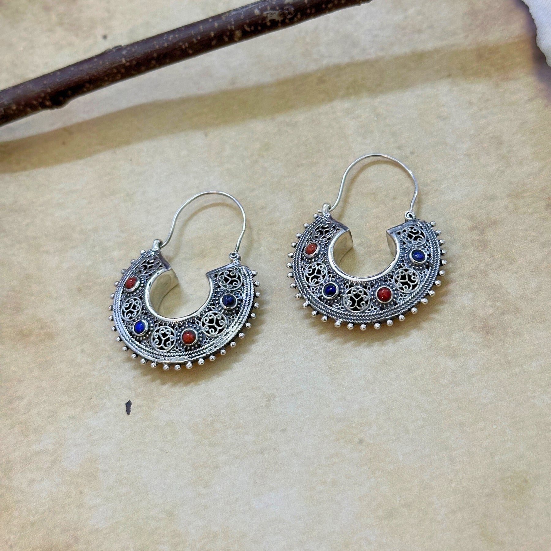 Deekshant Traditional Silver 925 Earrings