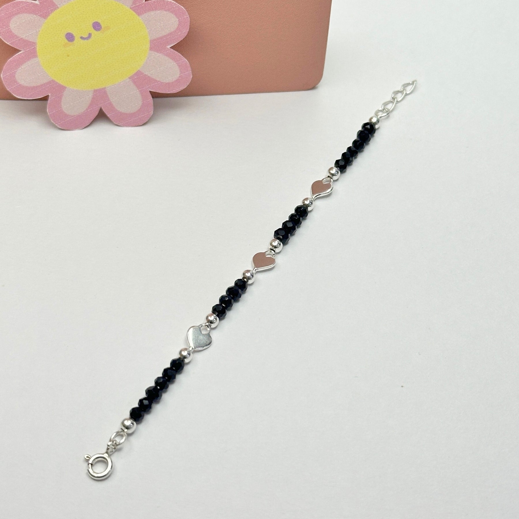 Little Hearts Silver 925 Kids Nazar Bracelet