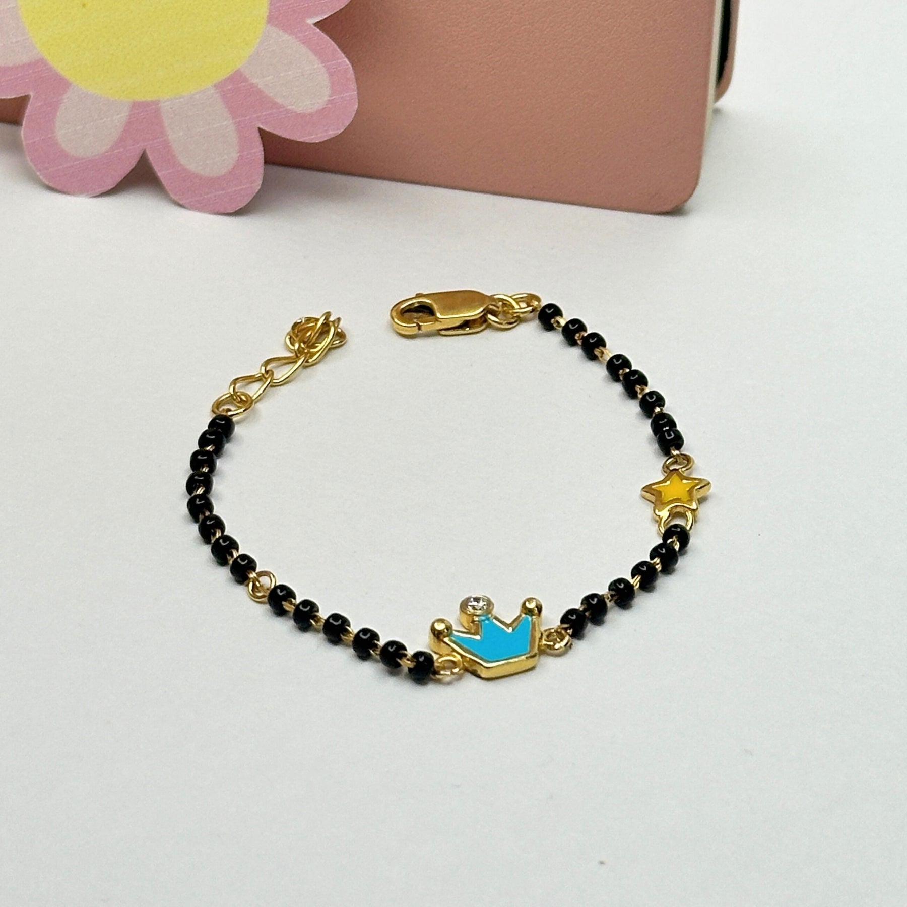 Crown Silver 925 Kids Nazar Bracelet