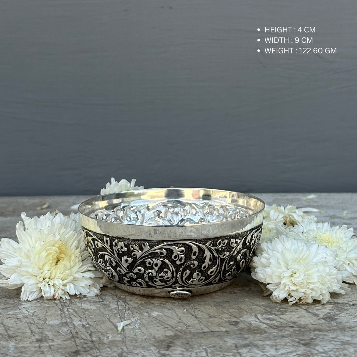 Shwetana handcrafted sterling silver bowl