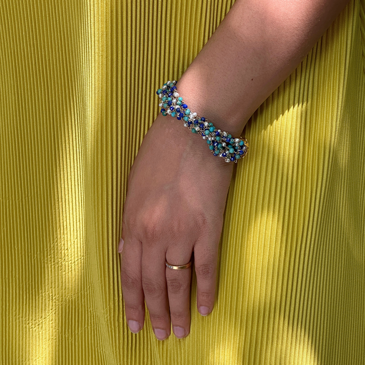 Eira Multi Stone 18k Gold Plated Silver 925 Bracelet