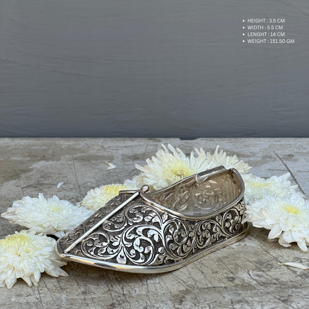 Shoe shaped Silver 925 Ashtray