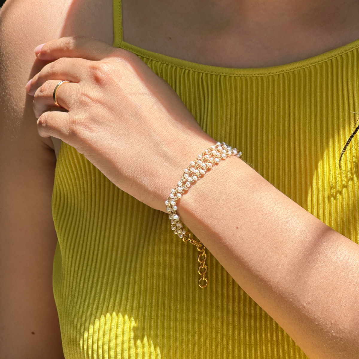 Rae Pearl 18k Gold Plated Silver 925 Bracelet