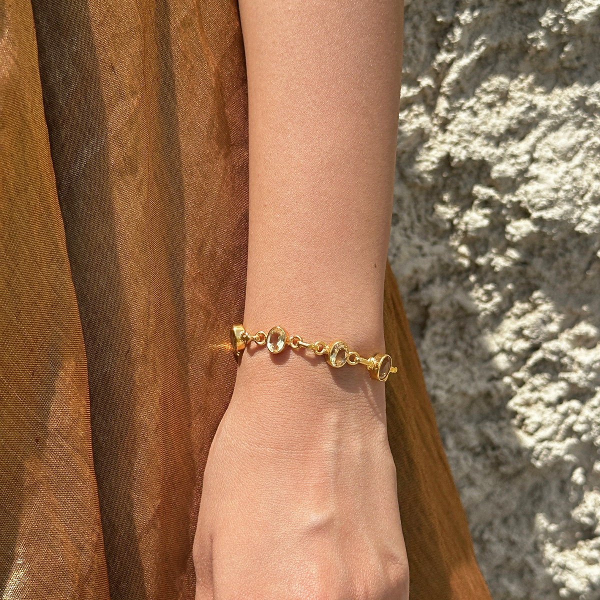 Ren Citrine 18k Gold Plated Bracelet