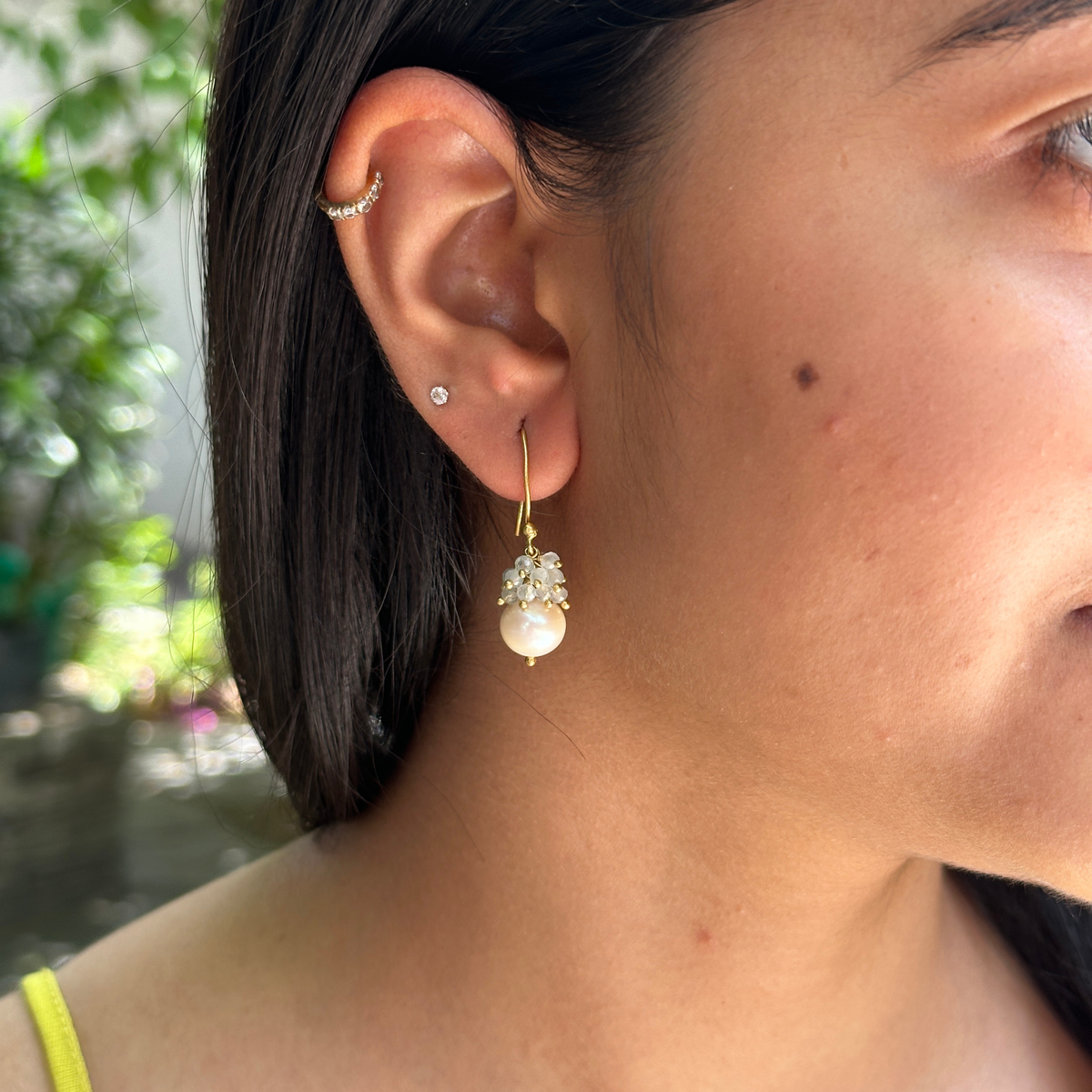 Yul Pearl 18k Gold Plated Silver 925 Earrings