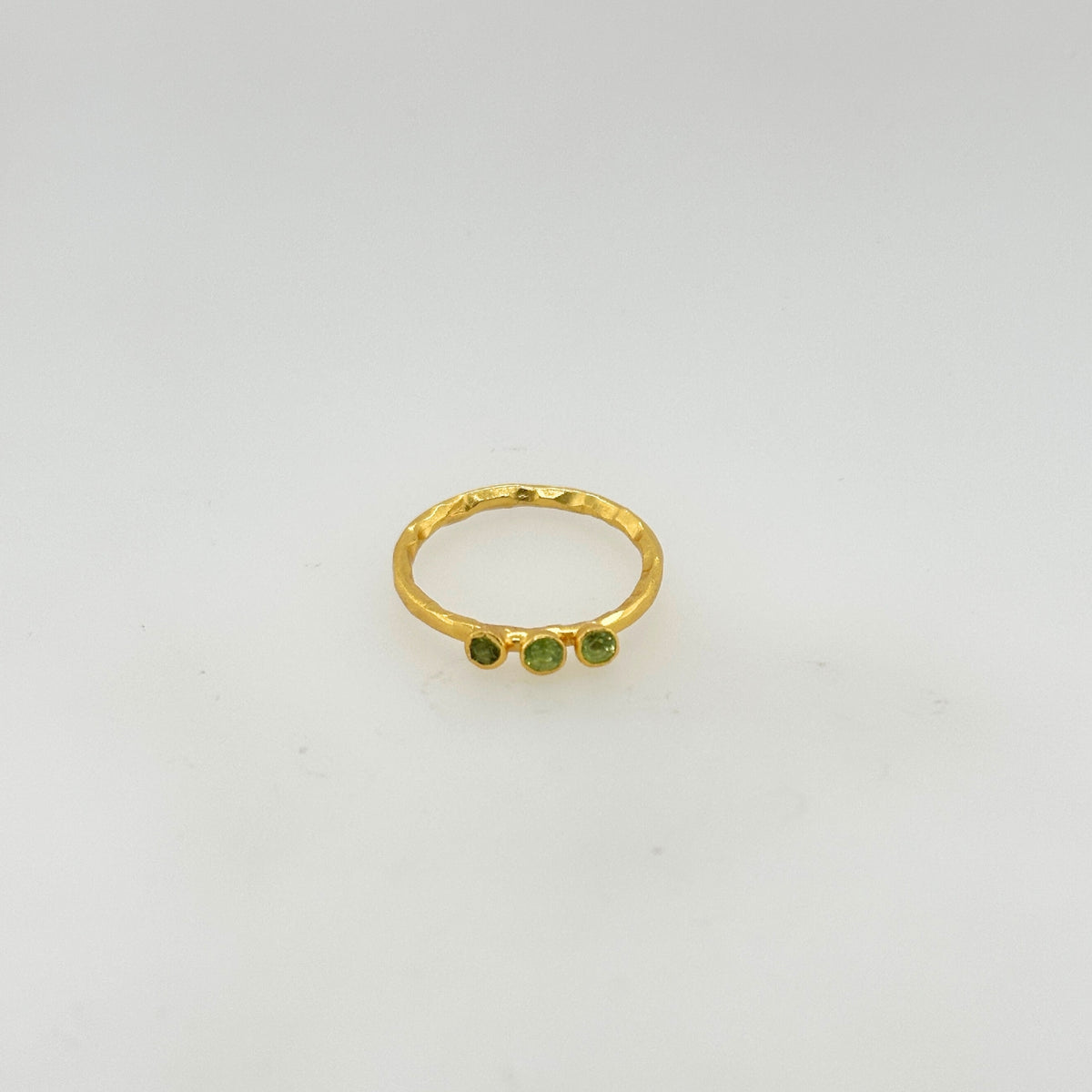 Celeste Peridot Gold Plated Silver 925 Ring