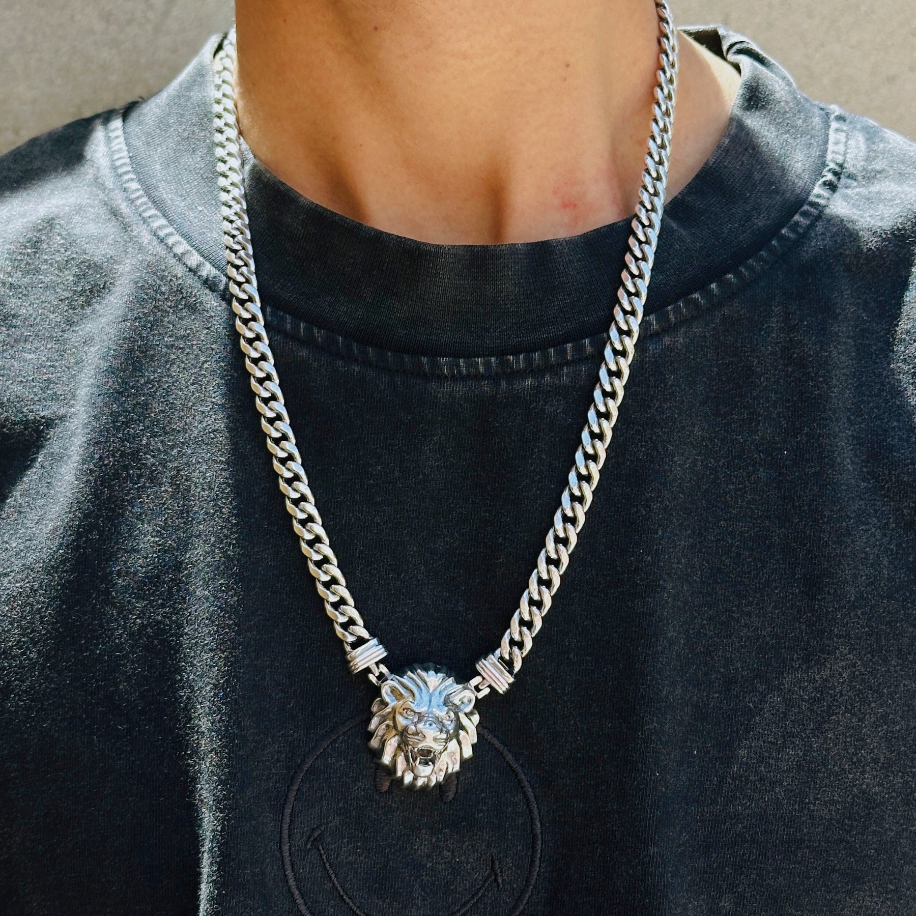 Nubian Silver 925 Men's Pendant Necklace