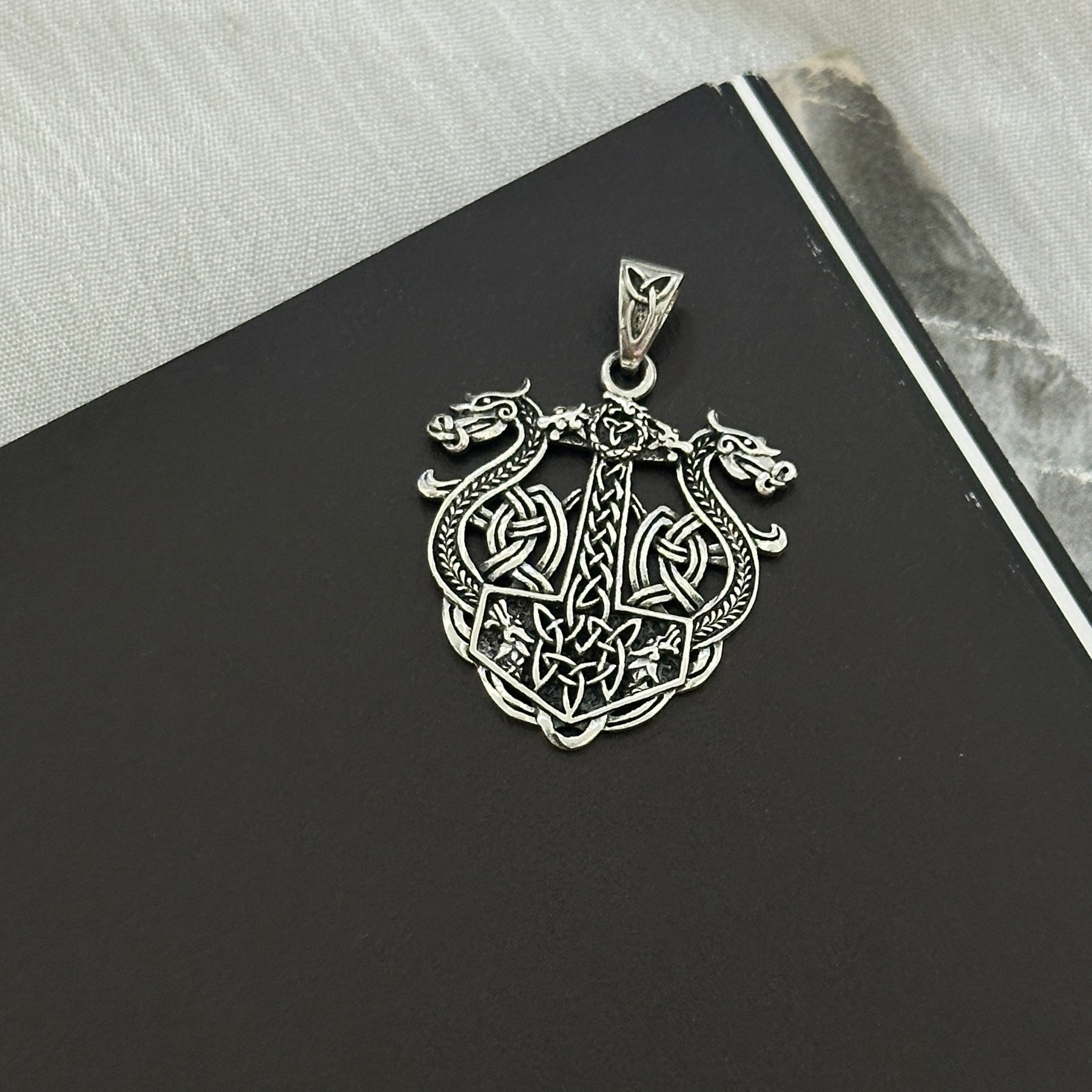 Viking Dragon Silver 925 Men's Pendant