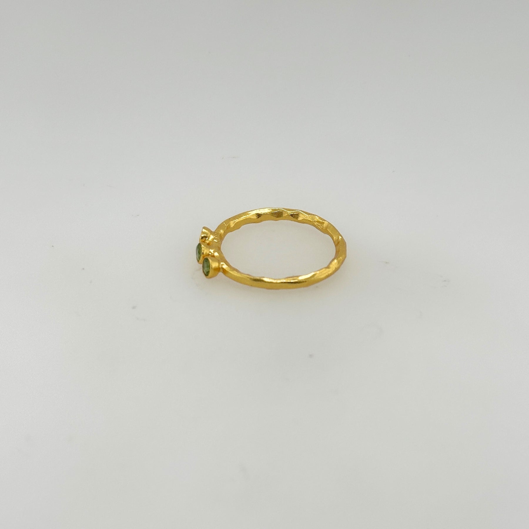 Celeste Peridot Gold Plated Silver 925 Ring