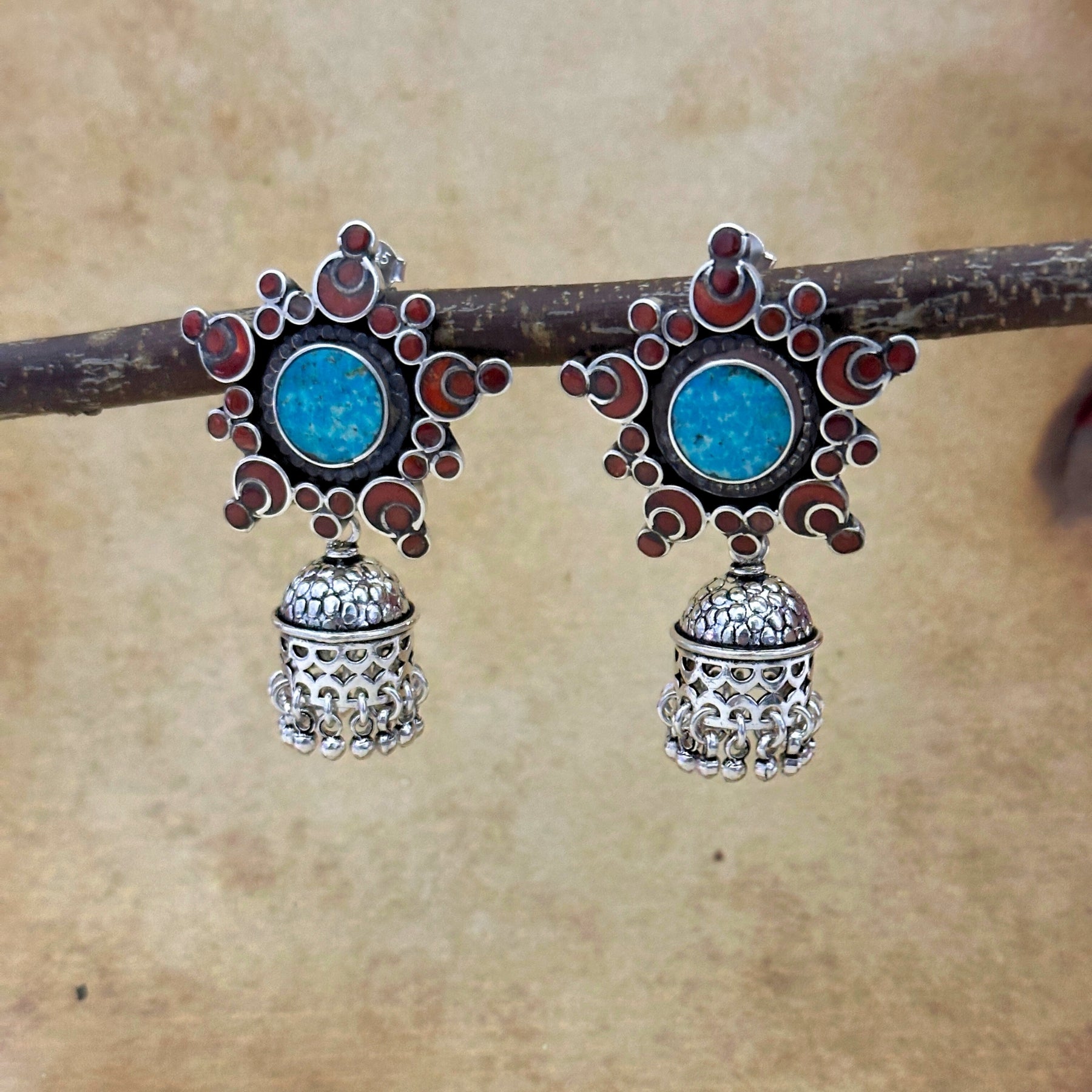Darshan Traditional Silver 925 Earrings