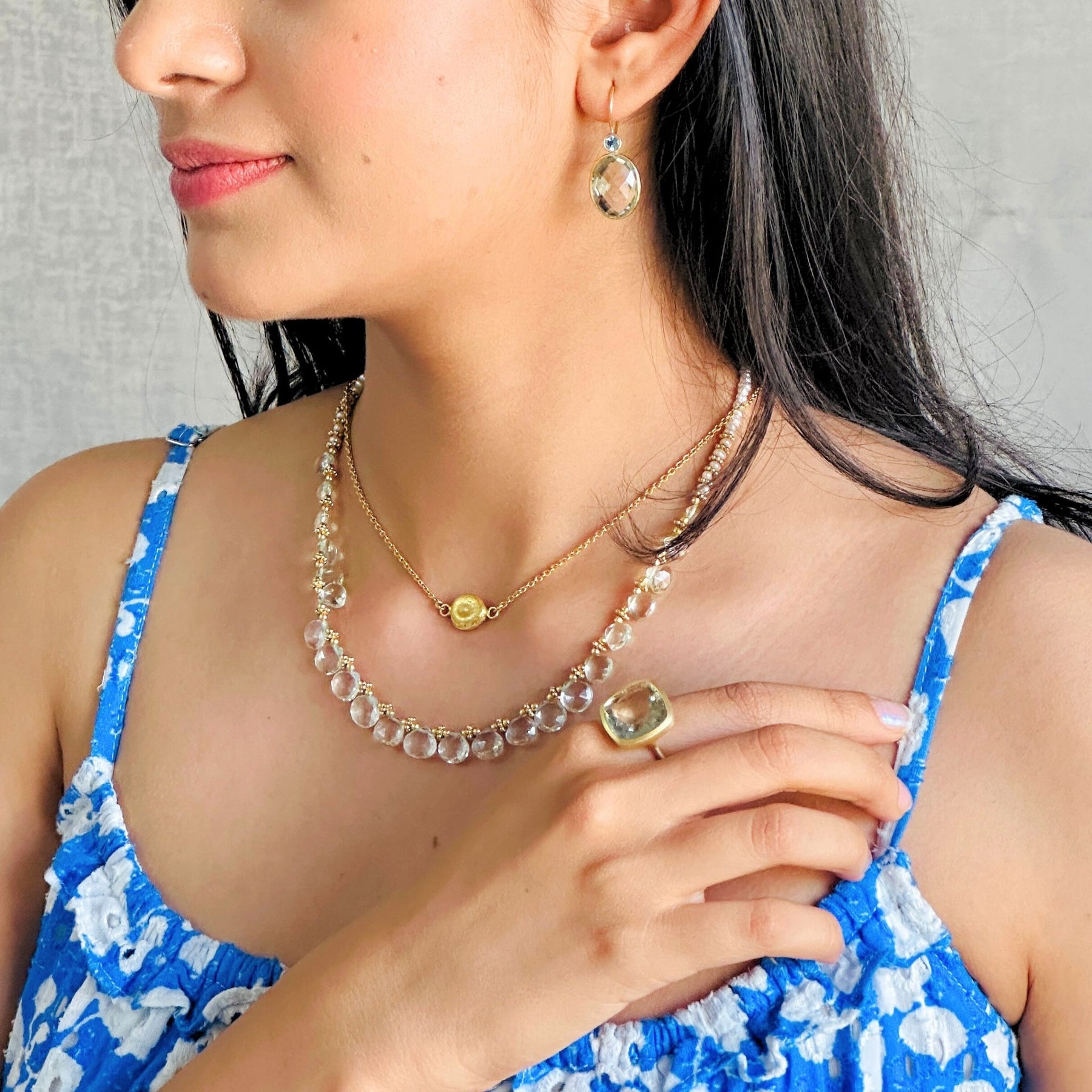 Slea Colorstone 18K Gold Plated Silver 925 Necklace