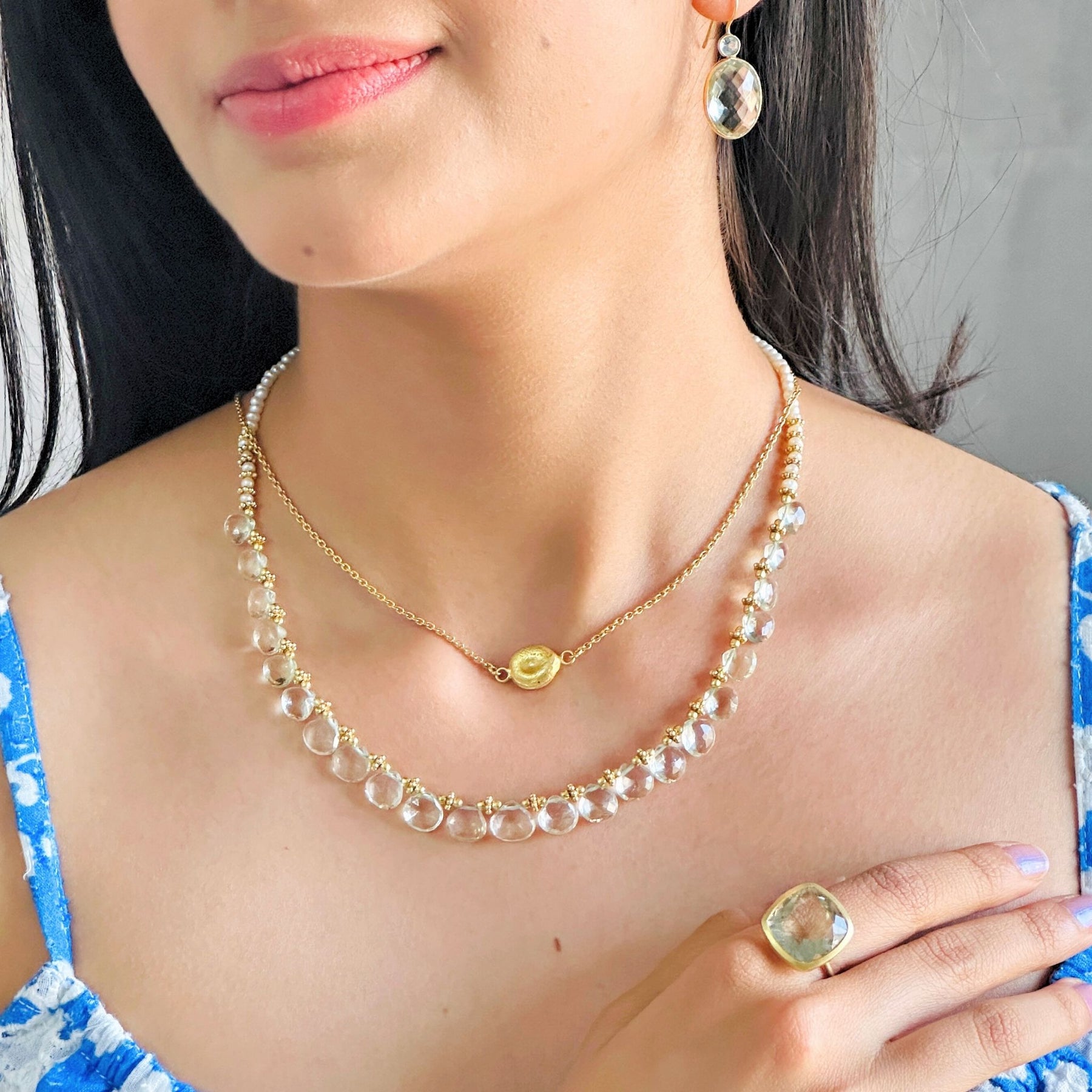 Slea Colorstone 18K Gold Plated Silver 925 Necklace