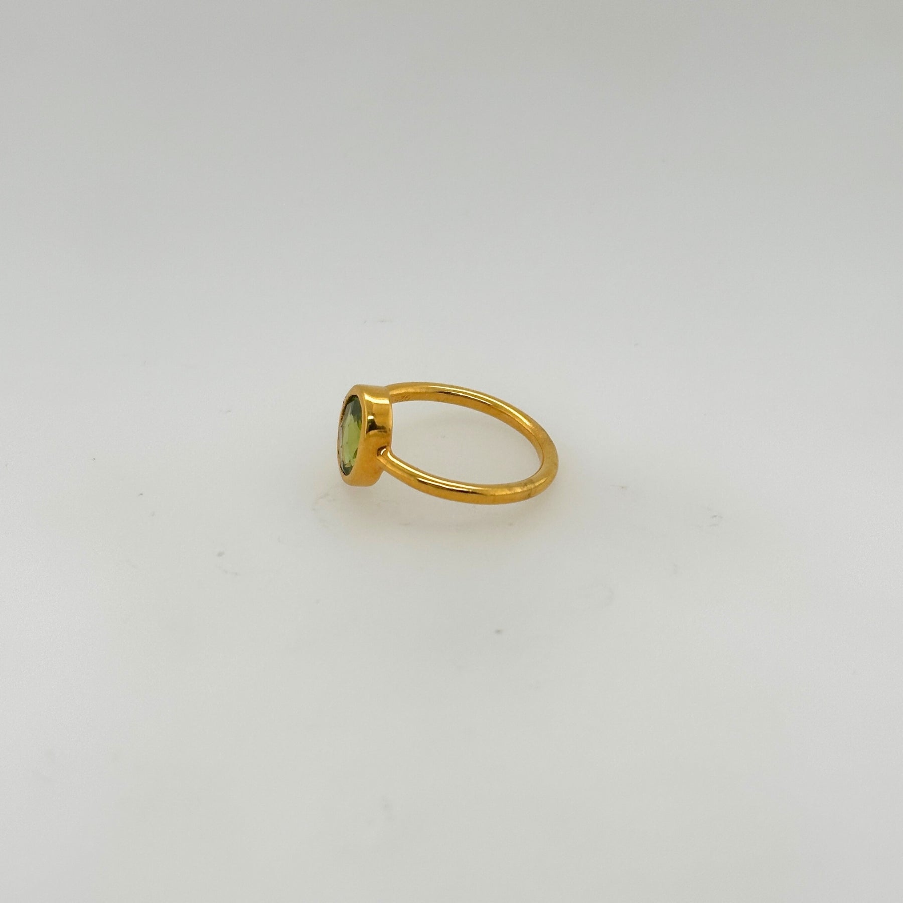 Juniper Peridot Gold Plated Silver 925 Ring